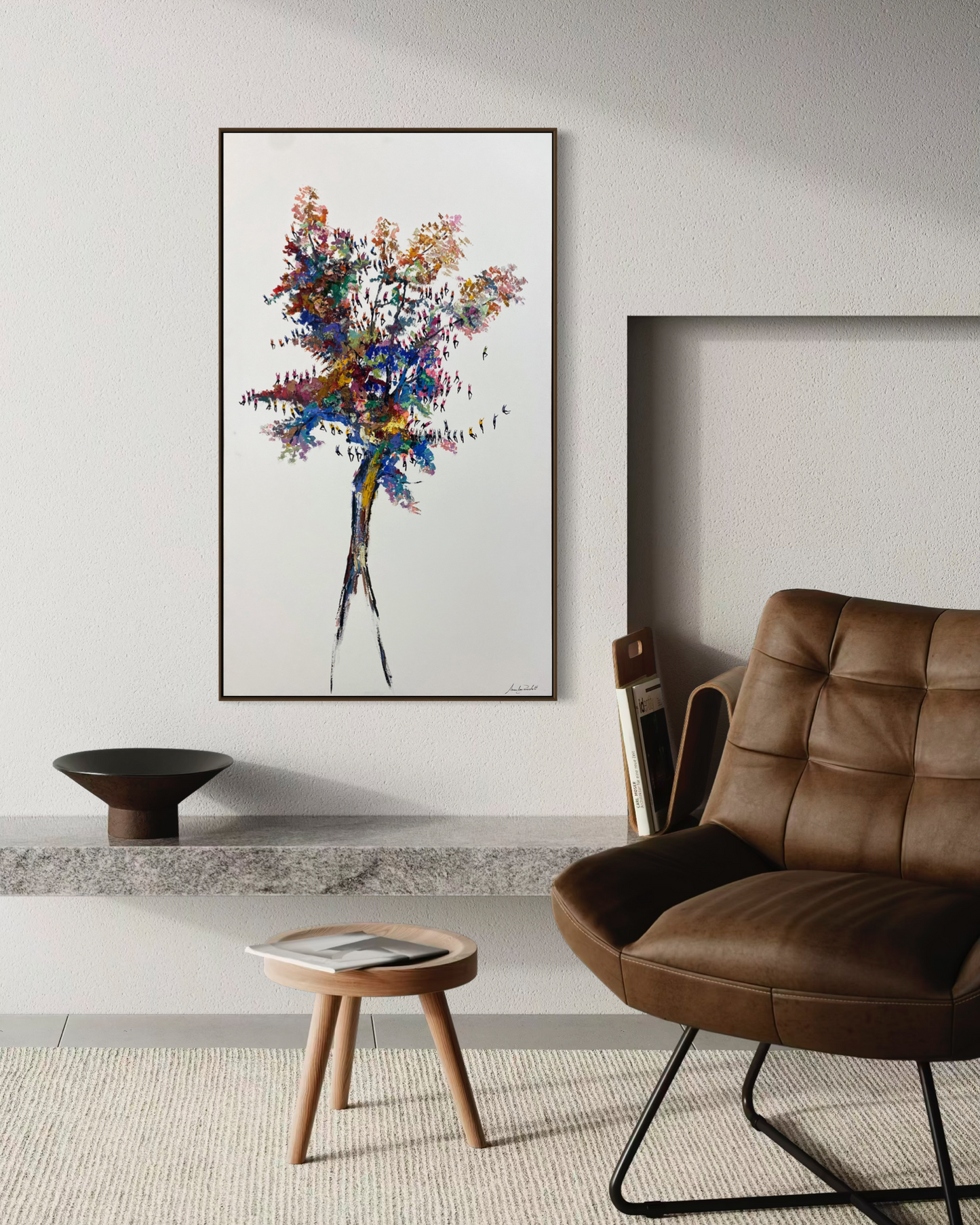 Obra de Arte Minimalista - Aglomerados - Árvore