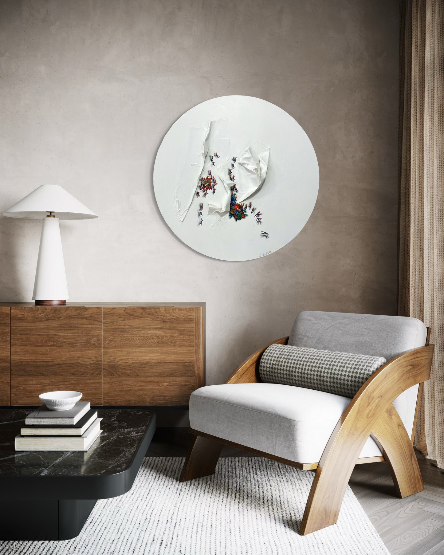 Obra De Arte Minimalista - Aglomerados - Circular