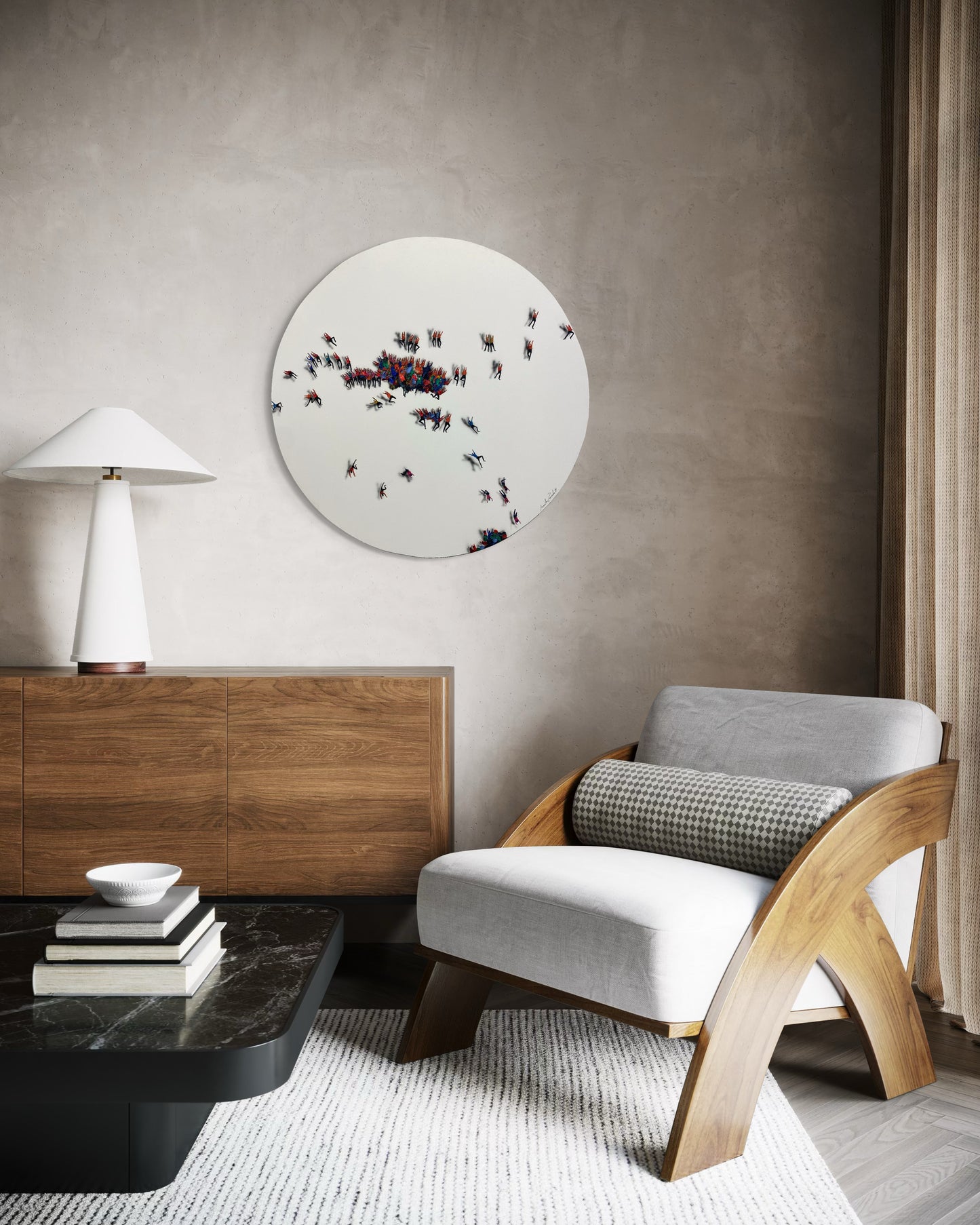 Obra De Arte Minimalista - Aglomerados - Circular