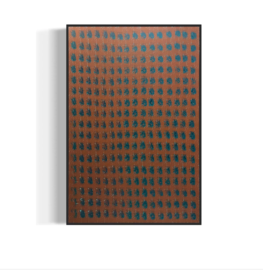 Obra De Arte Abstrata - Ladrilhos Ocre