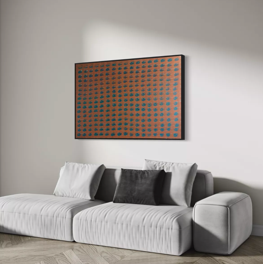 Obra De Arte Abstrata - Ladrilhos Ocre