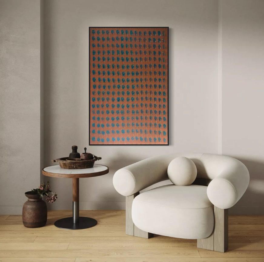 Obra De Arte Abstrata - Ladrilhos Ocre