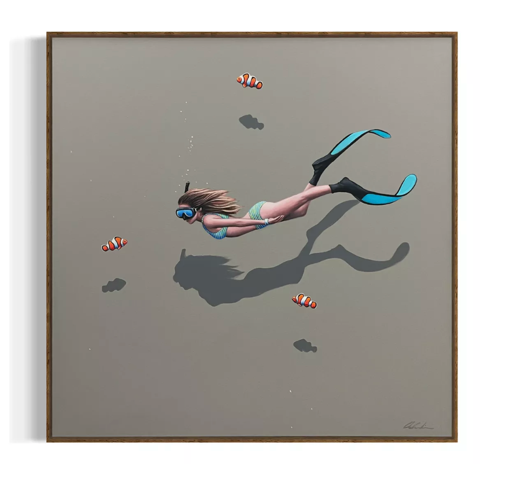 Obra de Arte Figurativa - Mergulhadora