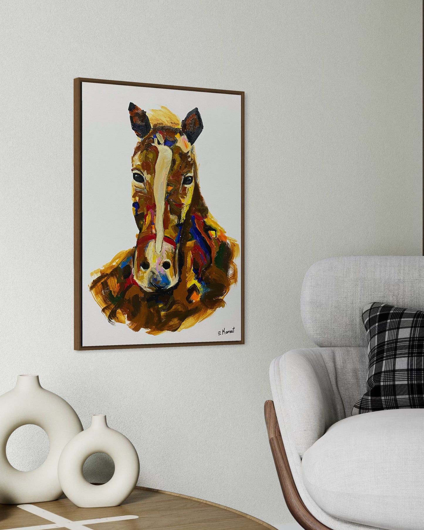 Obra De Arte Figurativa - Cavalo