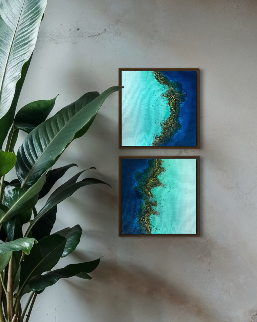 Obra De Arte Abstrata - Seven Seas Díptico