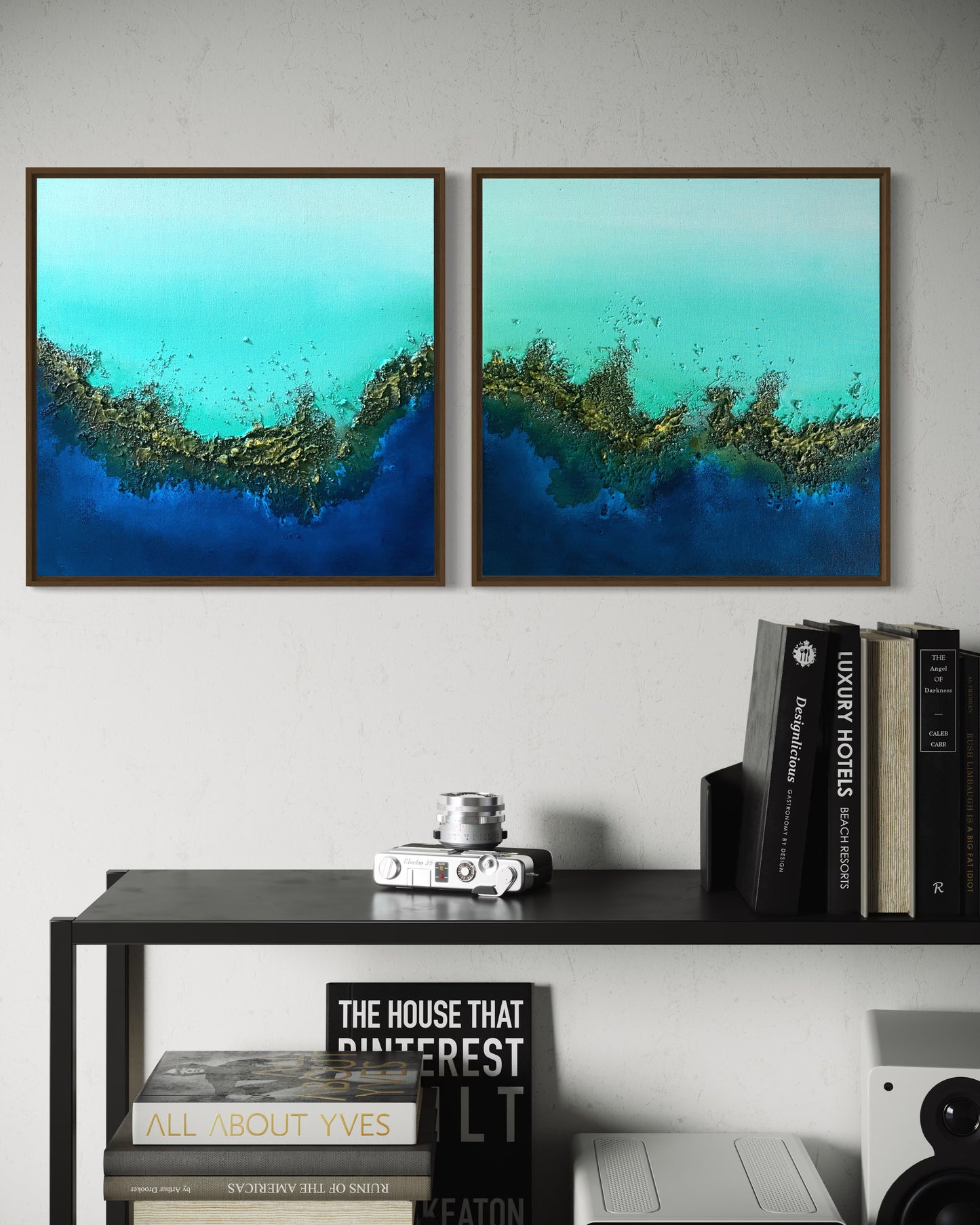 Obra De Arte Abstrata - Seven Seas Díptico