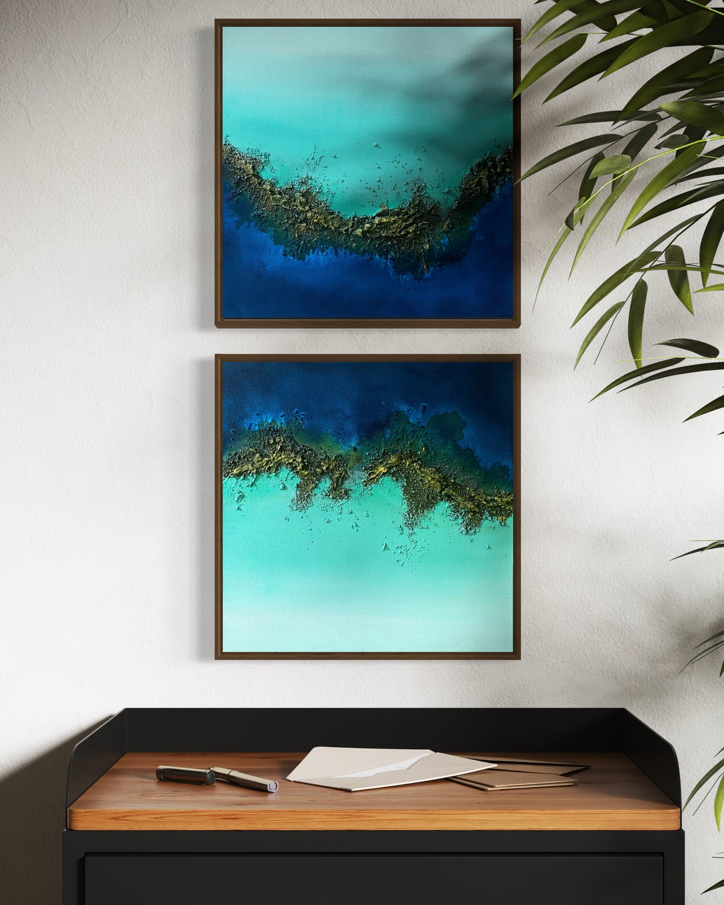 Obra De Arte Abstrata - Seven Seas Díptico