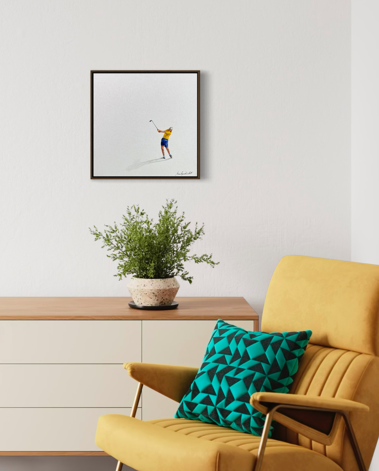 Obra de Arte Minimalista - Esportes - Golf