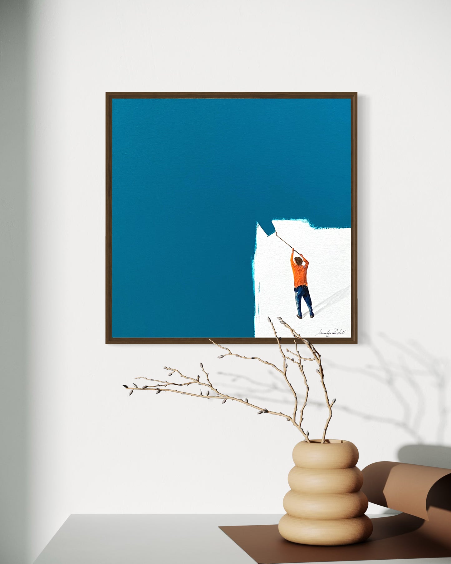 Obra De Arte Minimalista - Pintores - Turquesa II