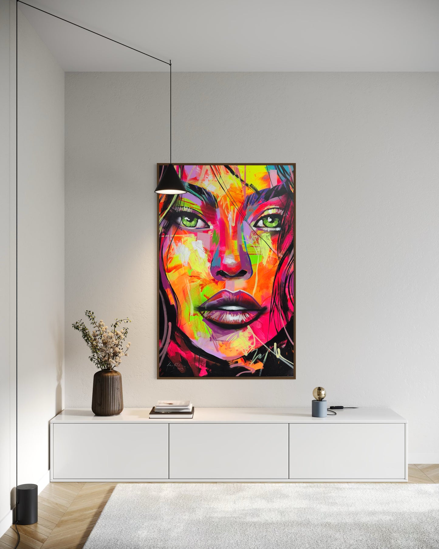 Obra De Arte Figurativo - Figurative Woman Fluor Colors