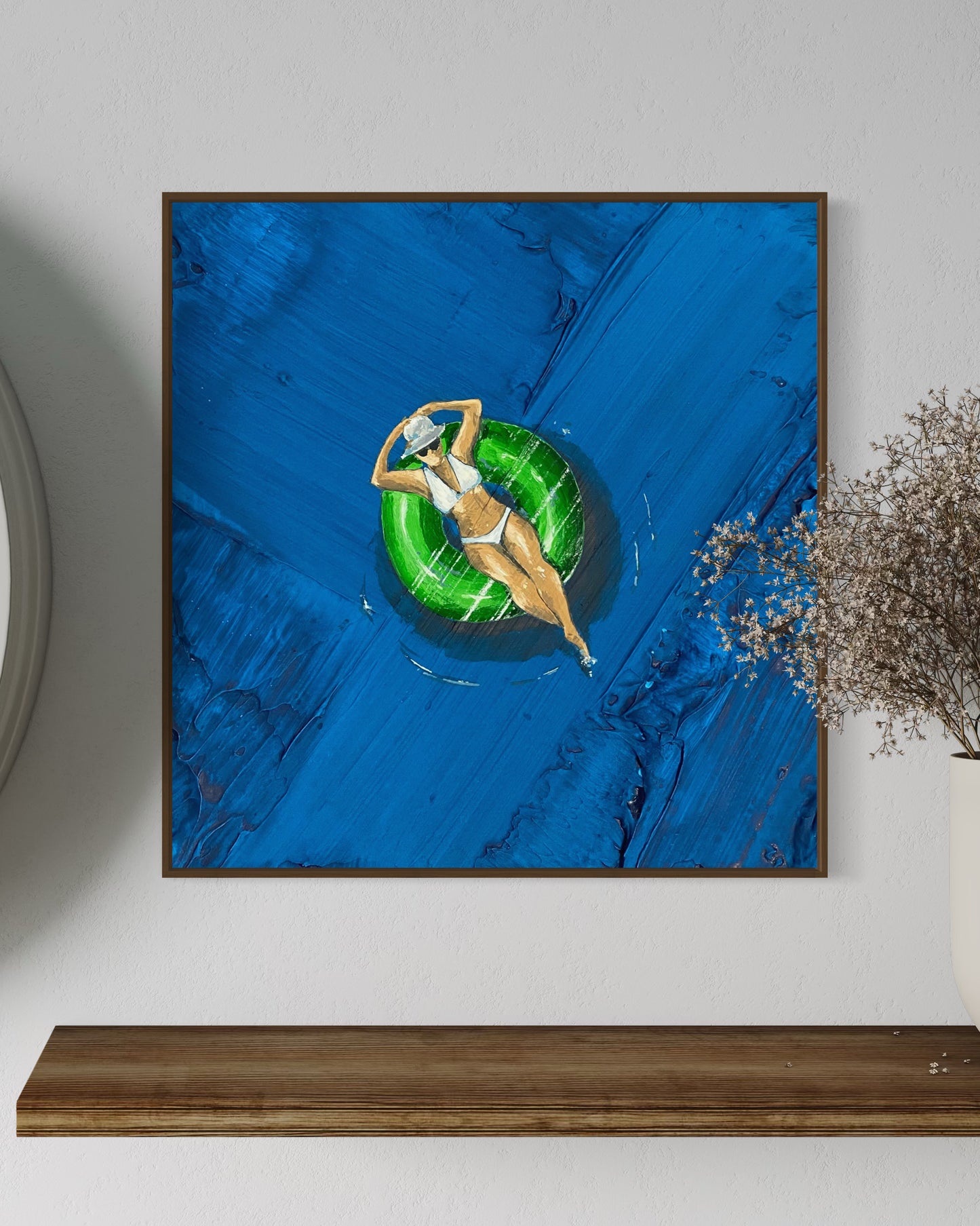 Obra De Arte Figurativa - Enjoying pool