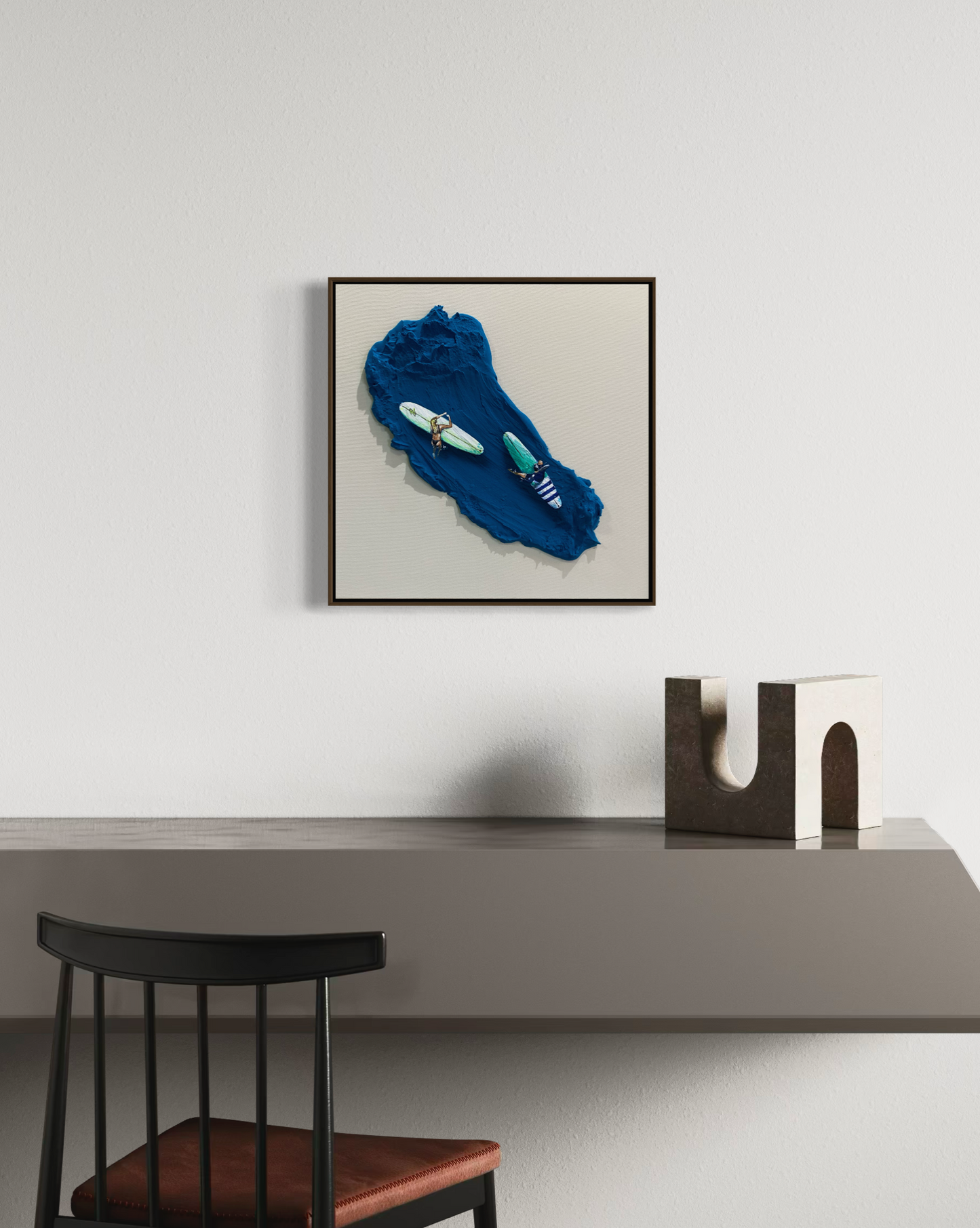 Obra de Arte Figurativa - Flutuar - Surfing
