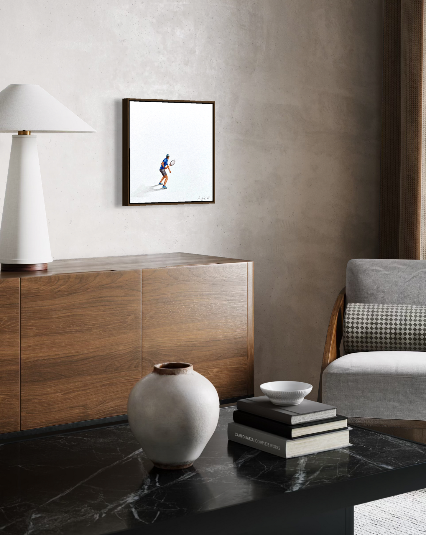 Obra de Arte Minimalista - Esportes - Tênis