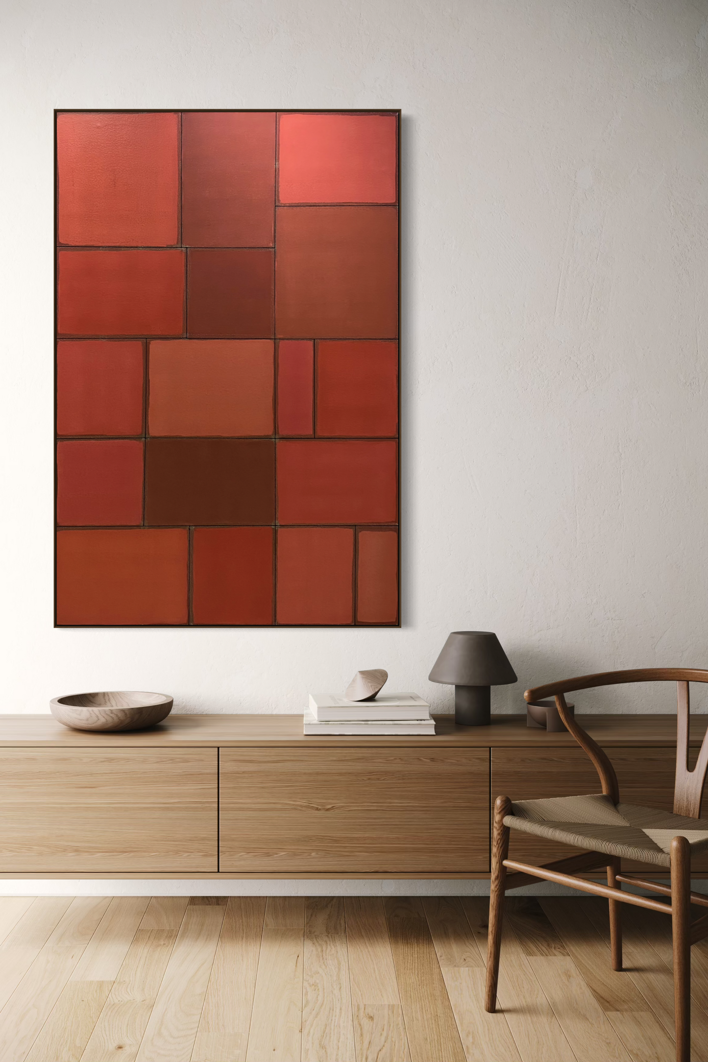 Obra de Arte Abstrata - Abstract Shapes - Terracota