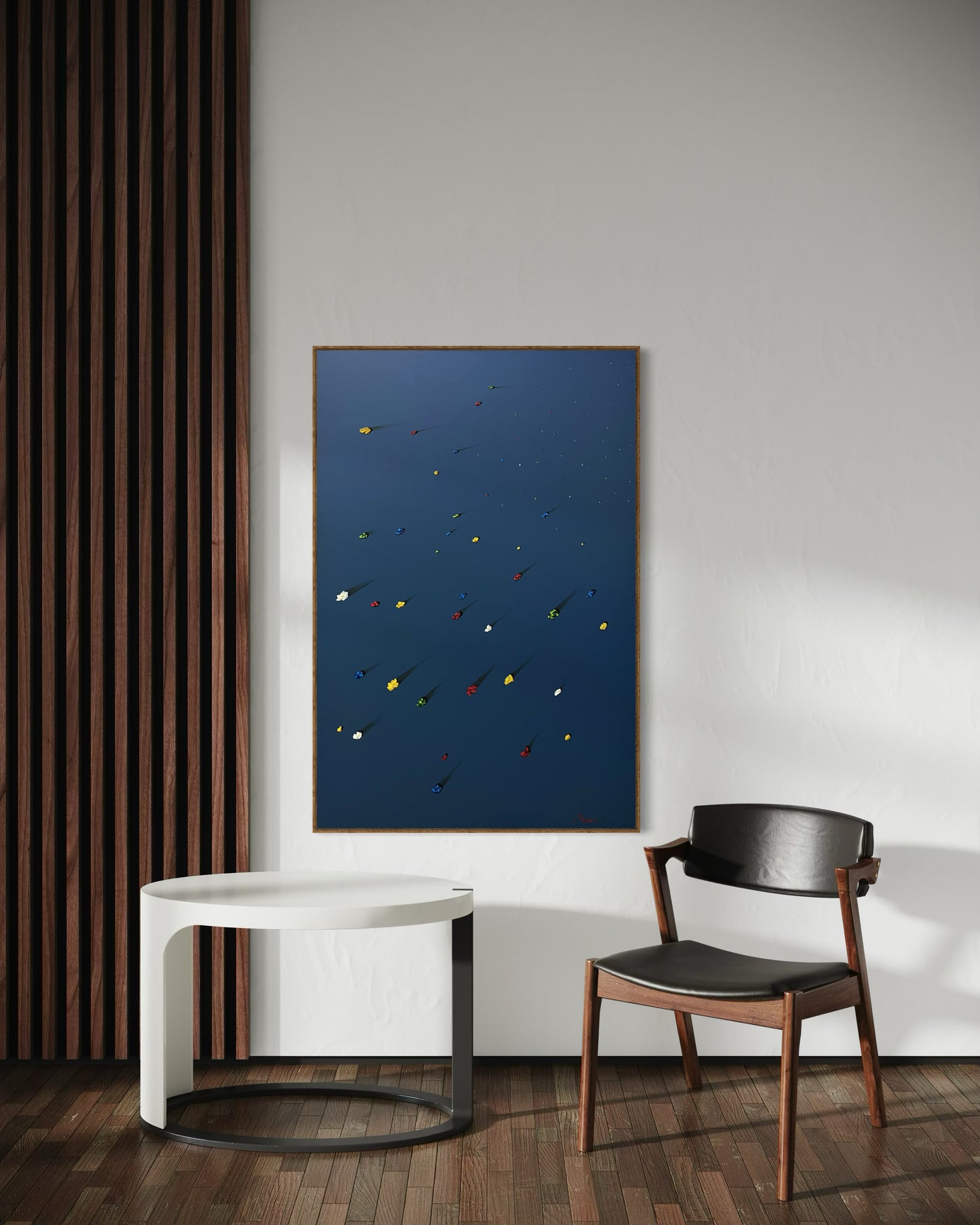 Obra de Arte Minimalista - Meteoritos Chuva