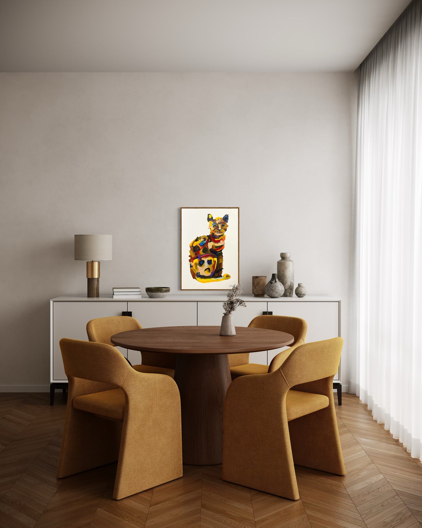 Obra De Arte Figurativa - Gato