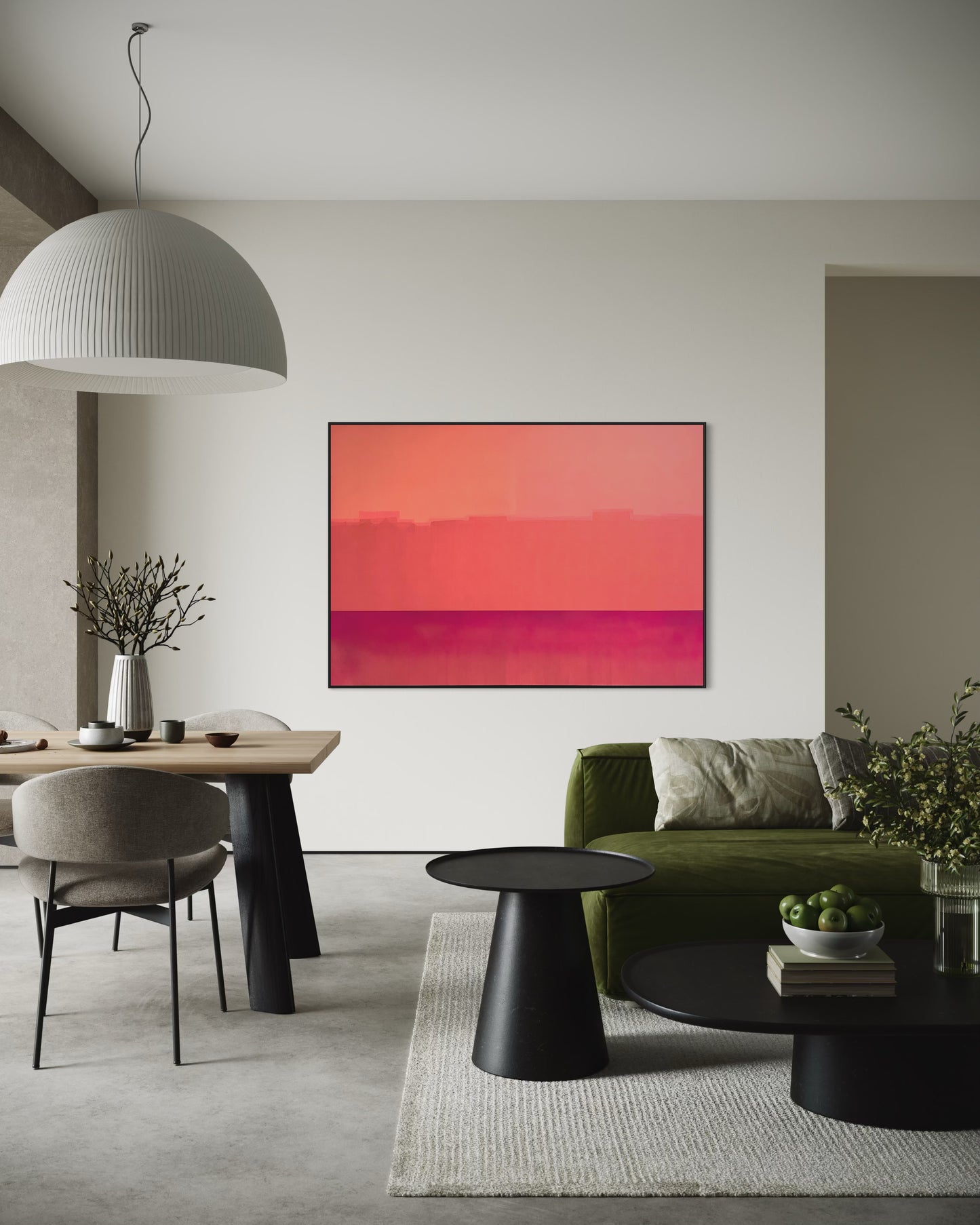 Obra De Arte Abstrata - Horizon Colors Rosa