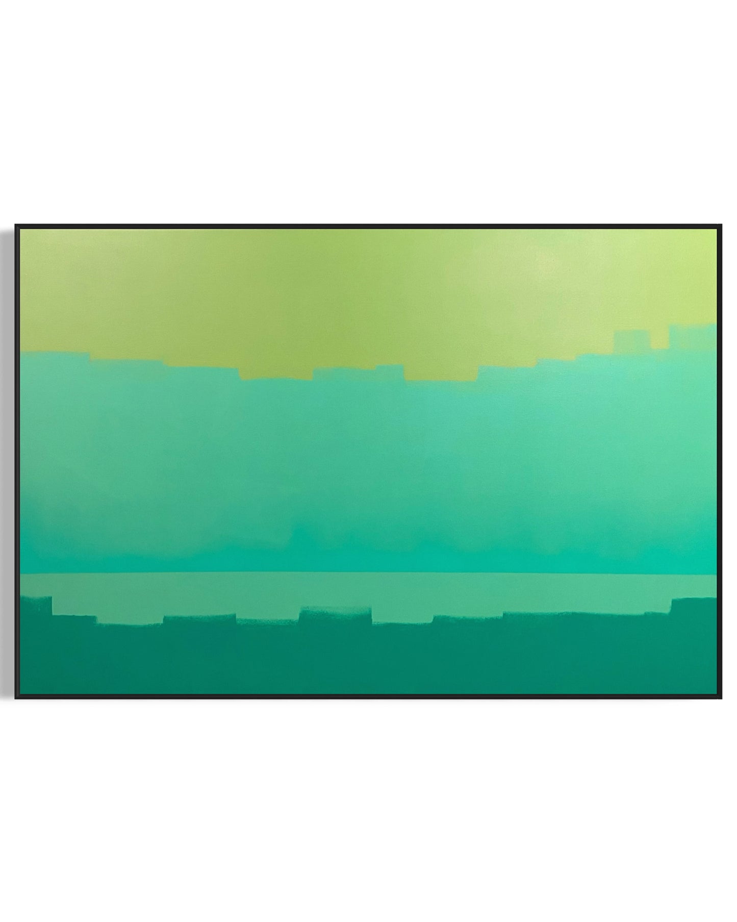 Obra De Arte Abstrata - Horizon Colors Green
