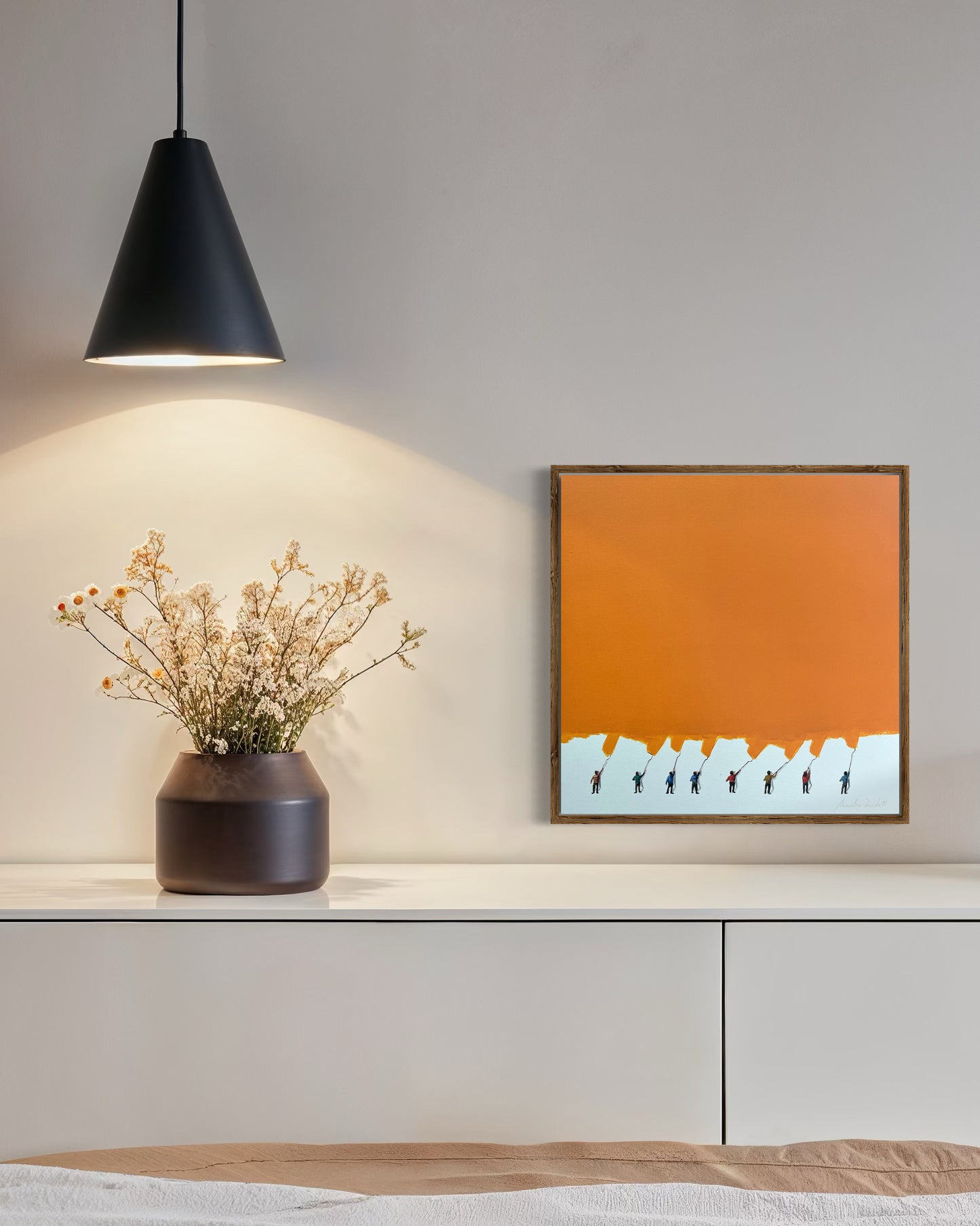Obra De Arte Minimalista - Pintores Amarelo