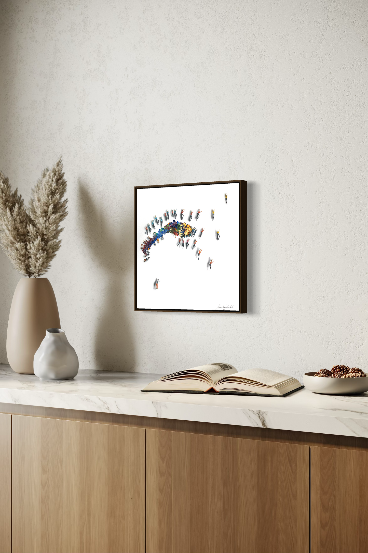 Obra de Arte Minimalista - Aglomerados - Curva