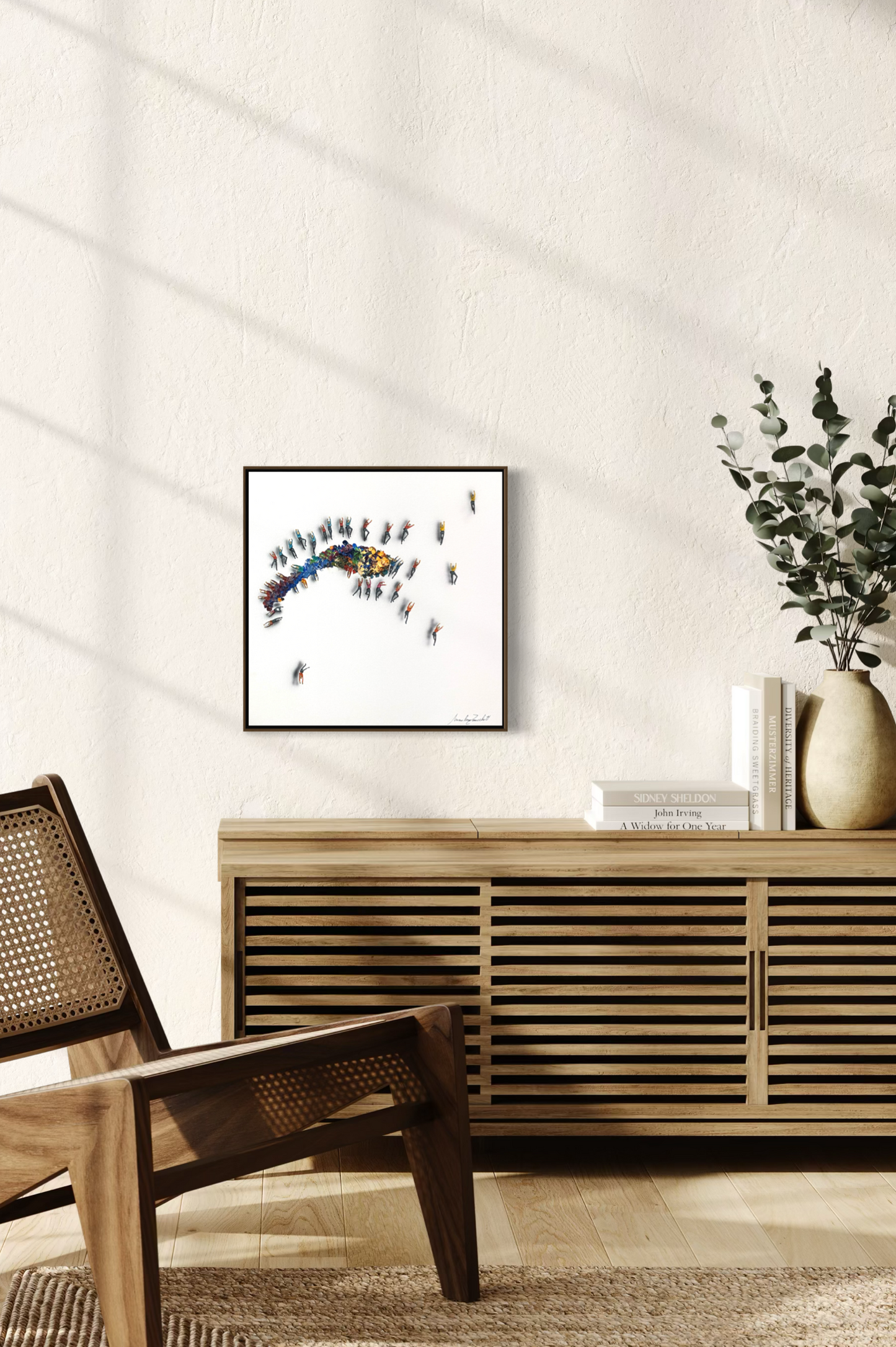 Obra de Arte Minimalista - Aglomerados - Curva