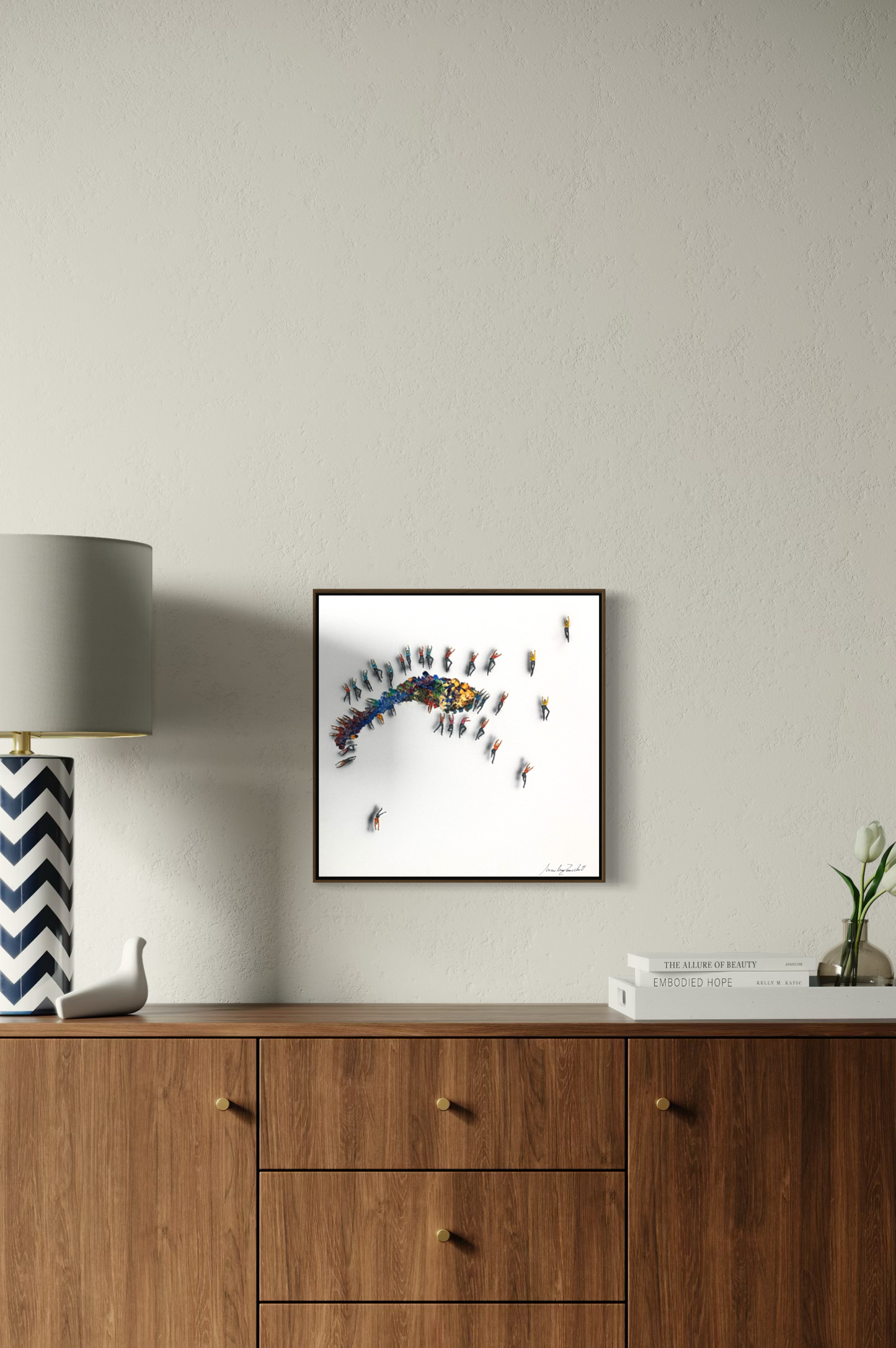 Obra de Arte Minimalista - Aglomerados - Curva