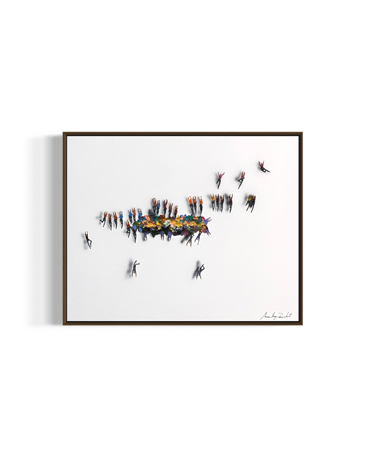 Obra de Arte Minimalista - Aglomerados - Fila