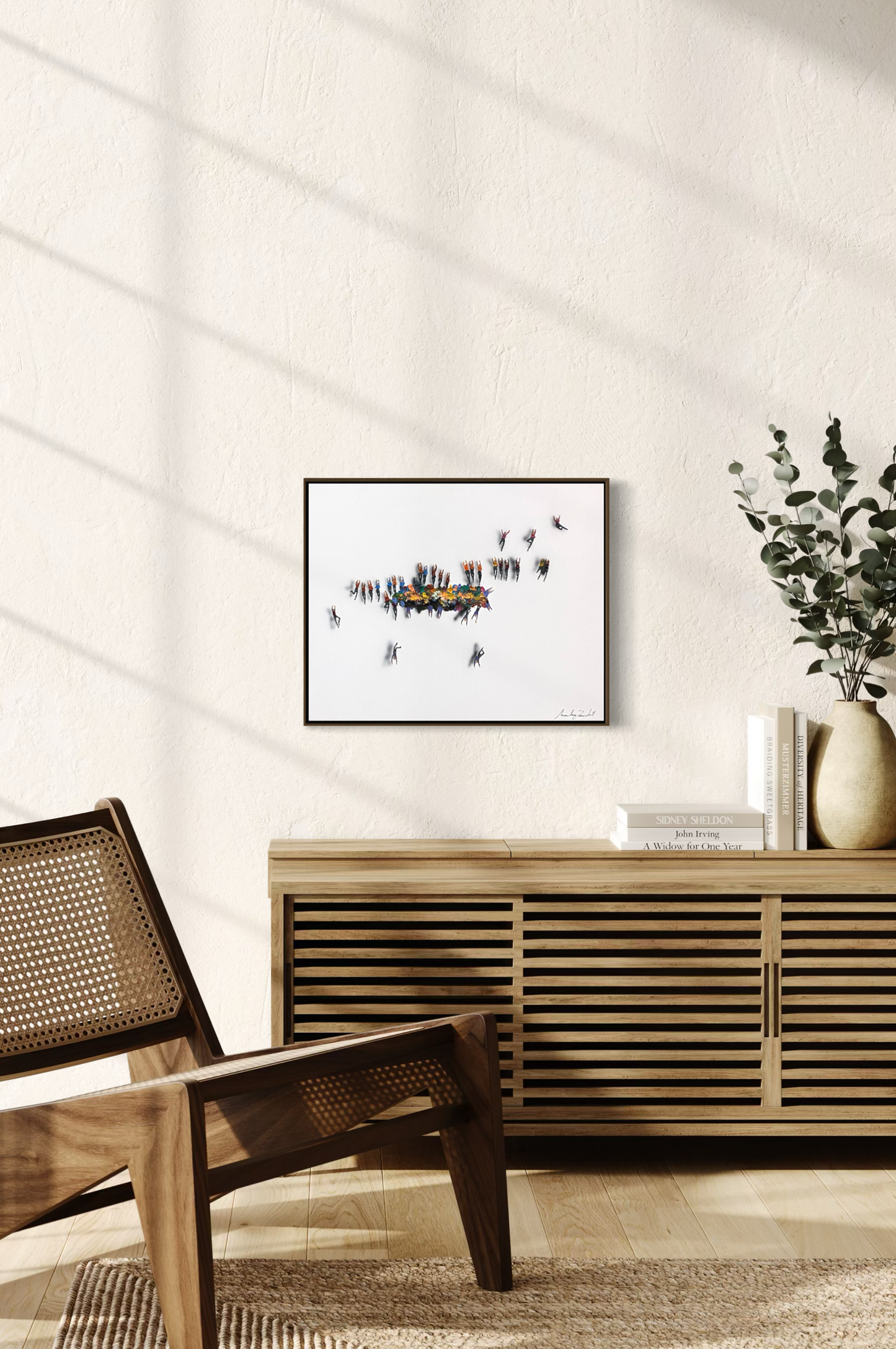 Obra de Arte Minimalista - Aglomerados - Fila