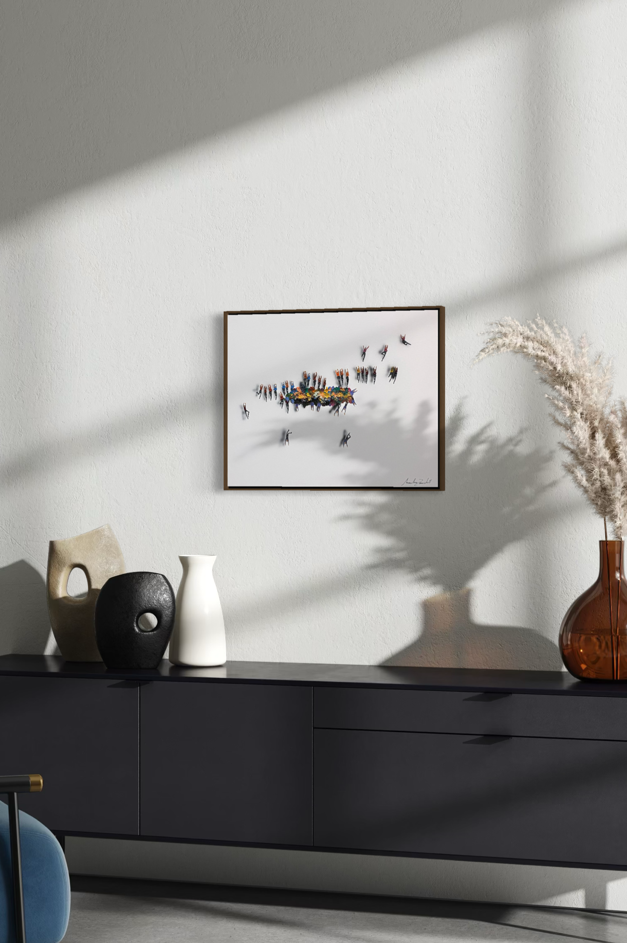 Obra de Arte Minimalista - Aglomerados - Fila