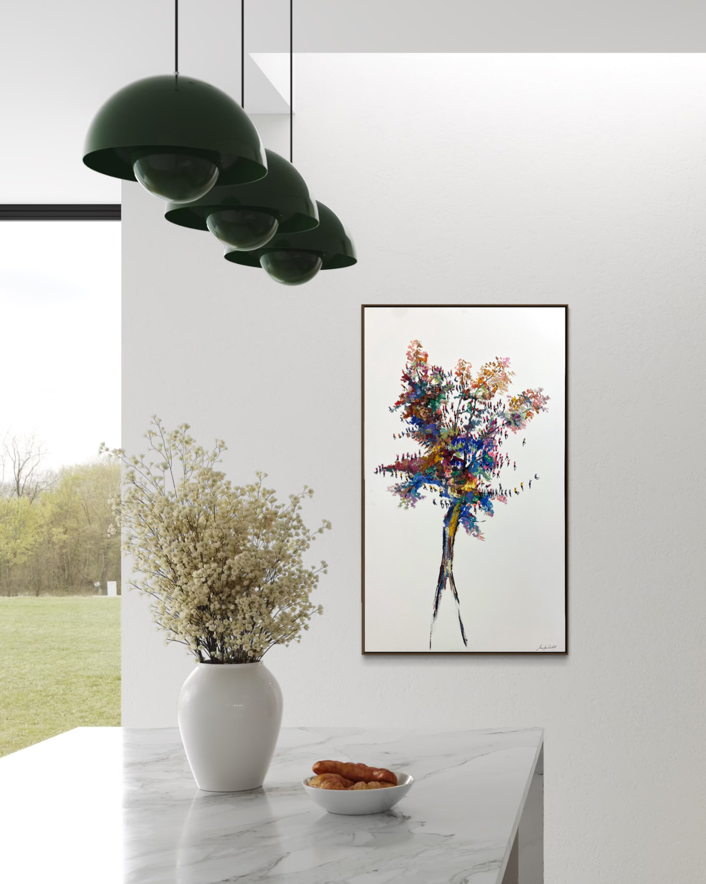 Obra de Arte Minimalista - Aglomerados - Árvore