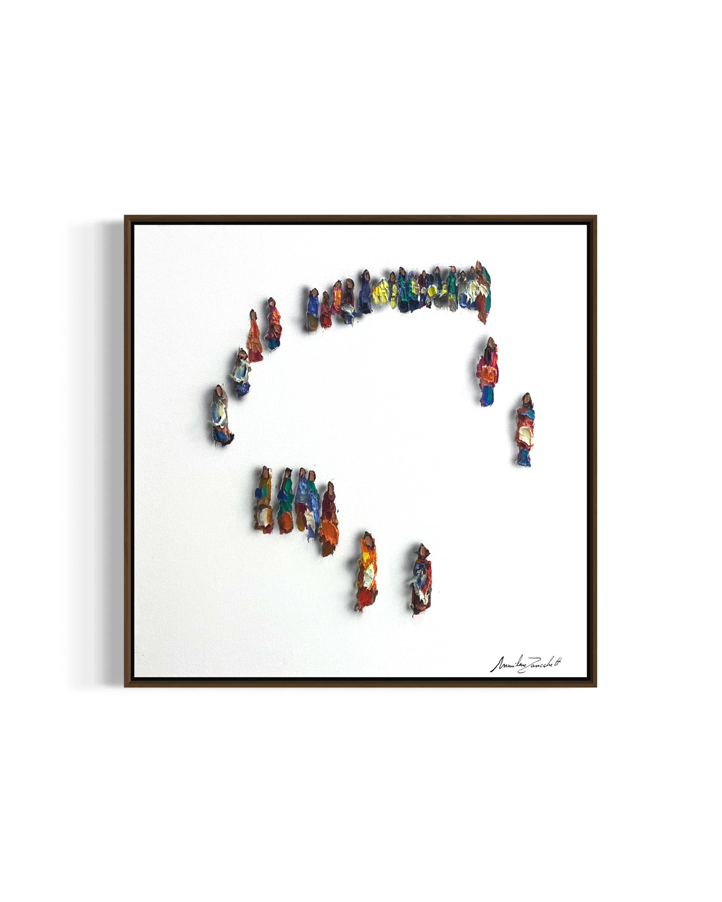 Obra de arte minimalista: racimos de corazones