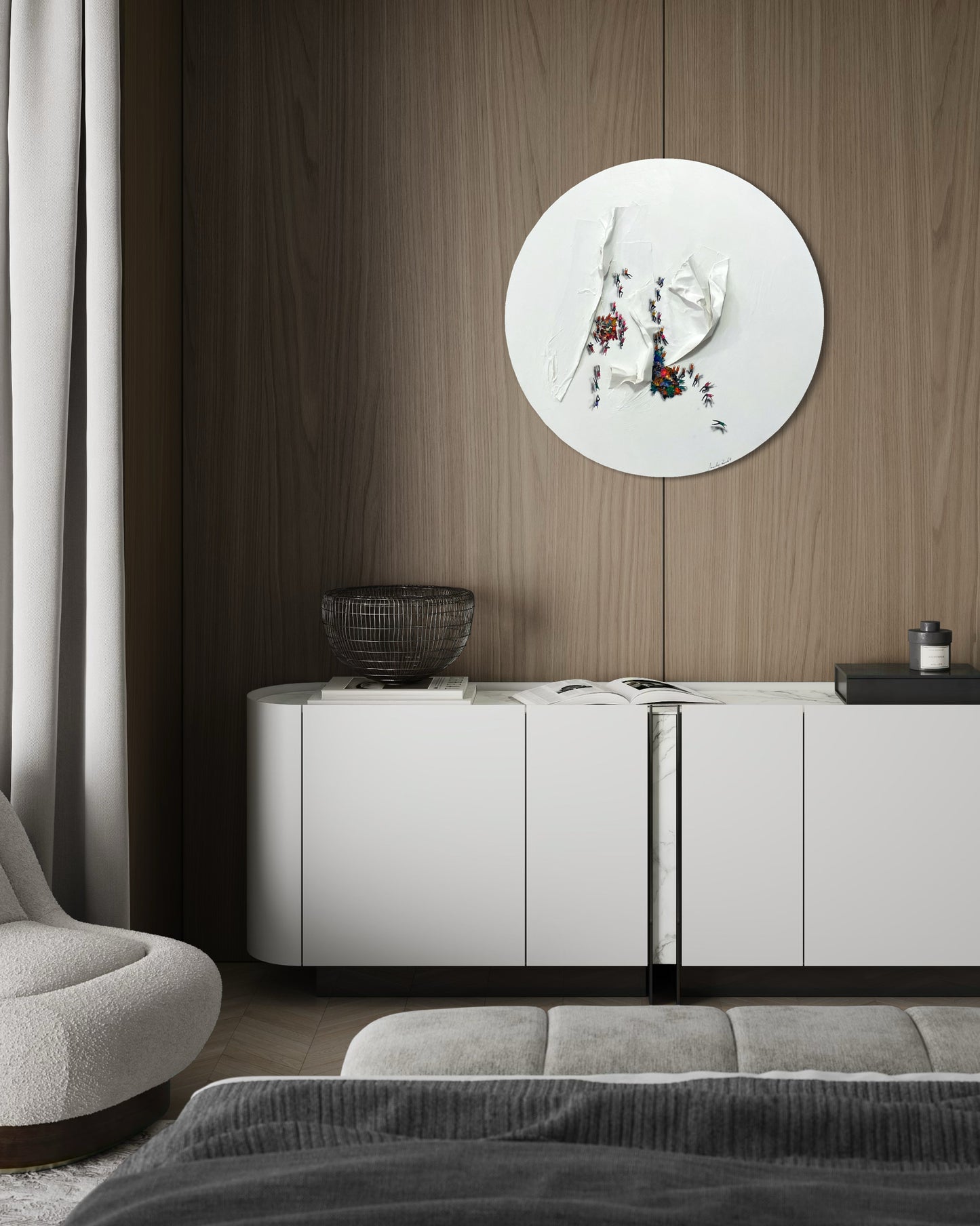 Obra De Arte Minimalista - Aglomerados - Circular