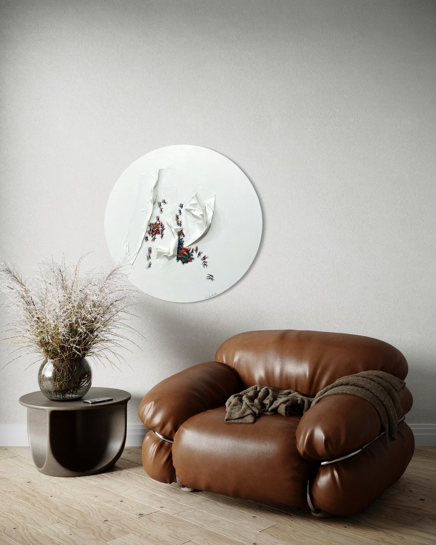 Obra De Arte Minimalista - Aglomerados - Circular