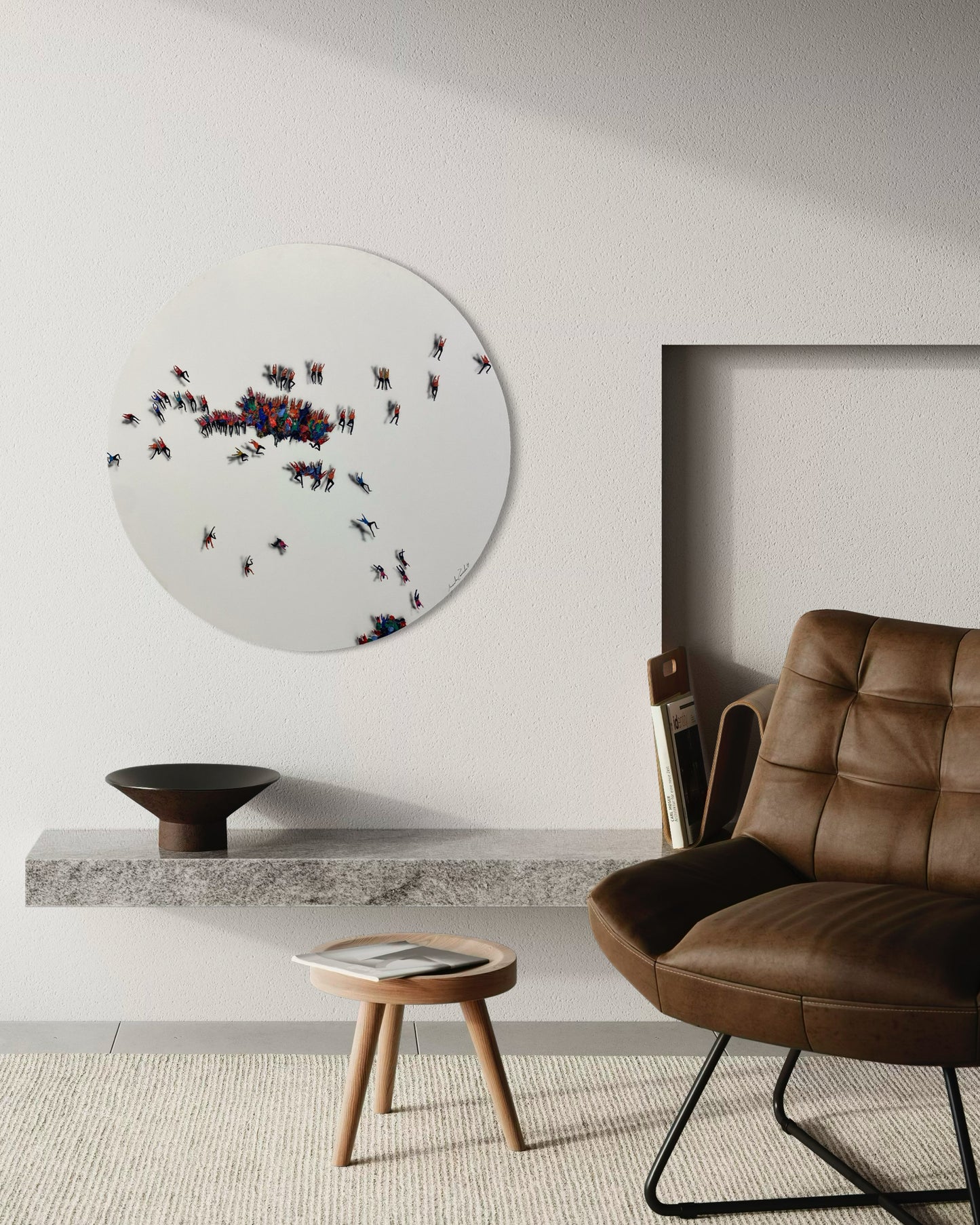 Obra De Arte Minimalista - Aglomerados - Circular