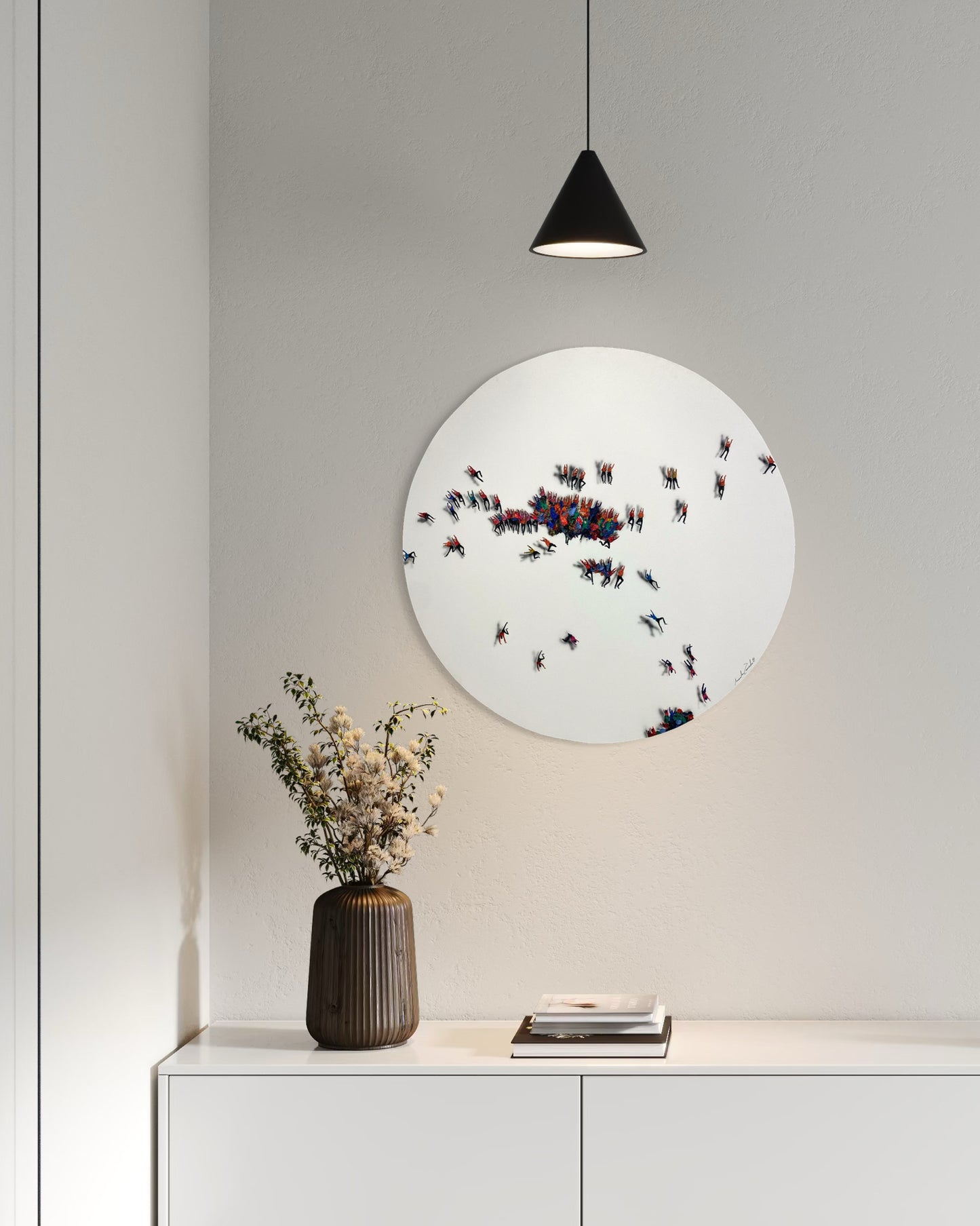 Obra De Arte Minimalista - Aglomerados - Circular