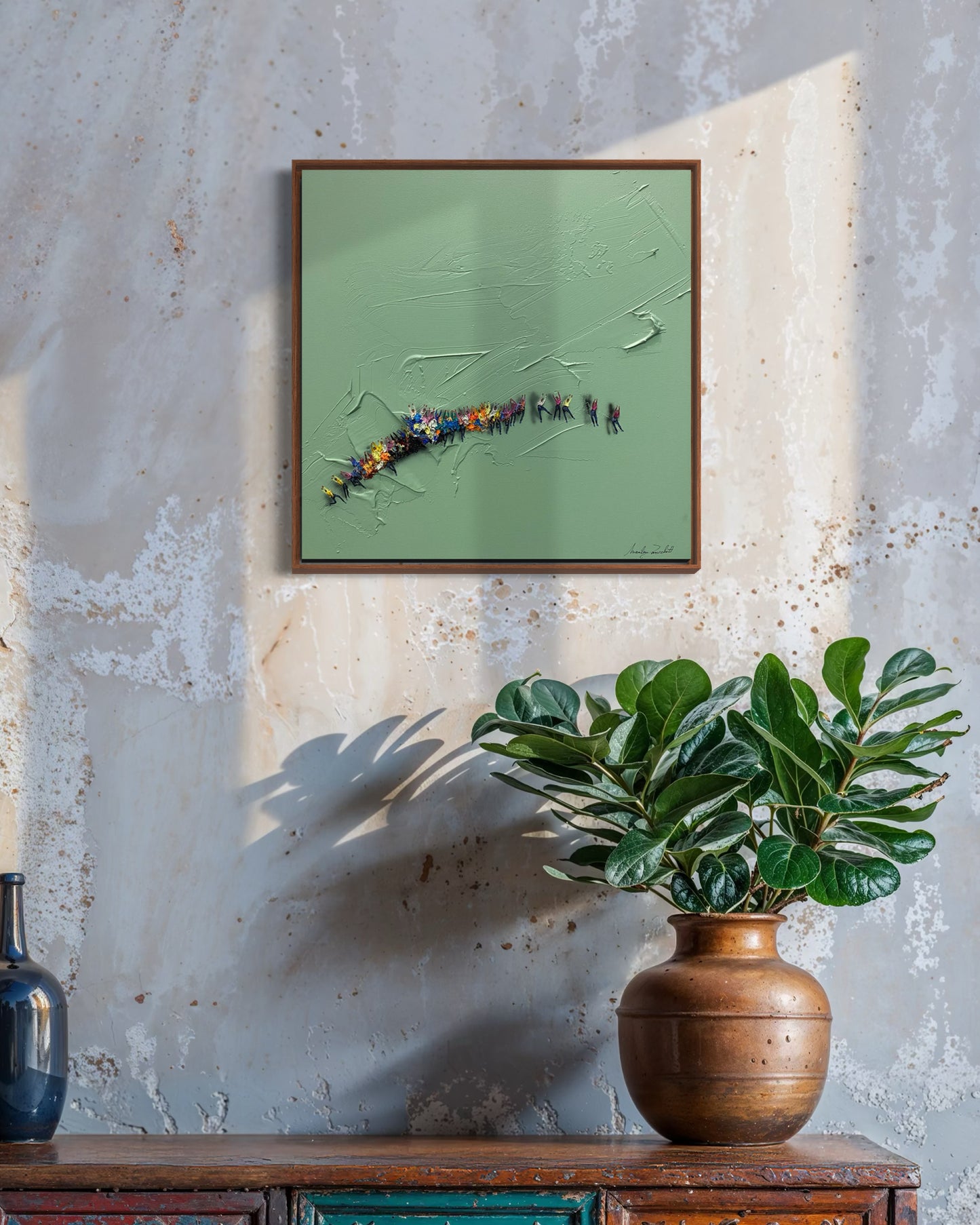 Obra De Arte Minimalista - Aglomerados - Natural