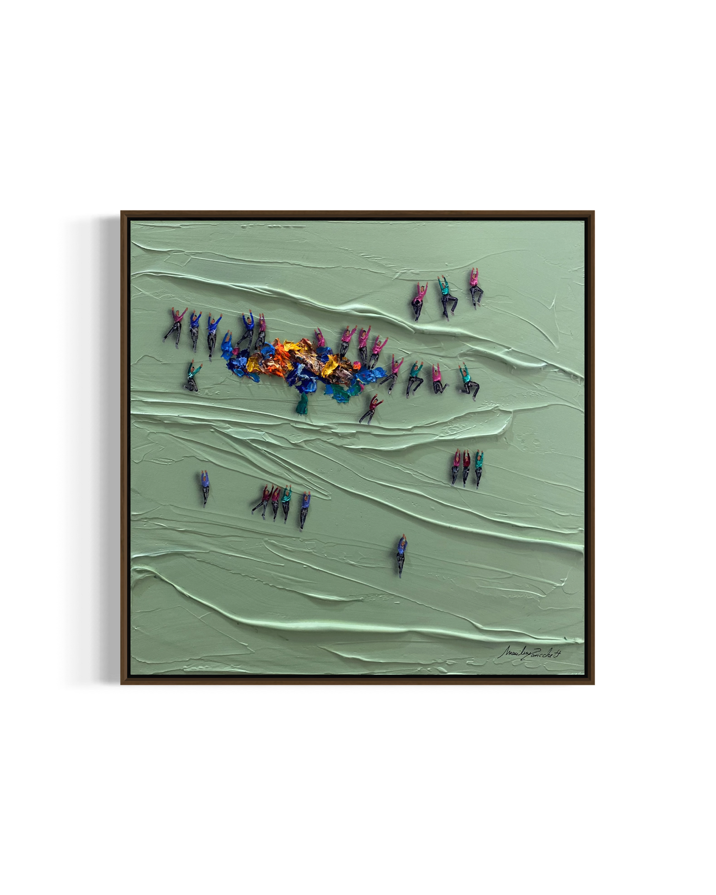 Obra De Arte Minimalista - Aglomerados - Verde II