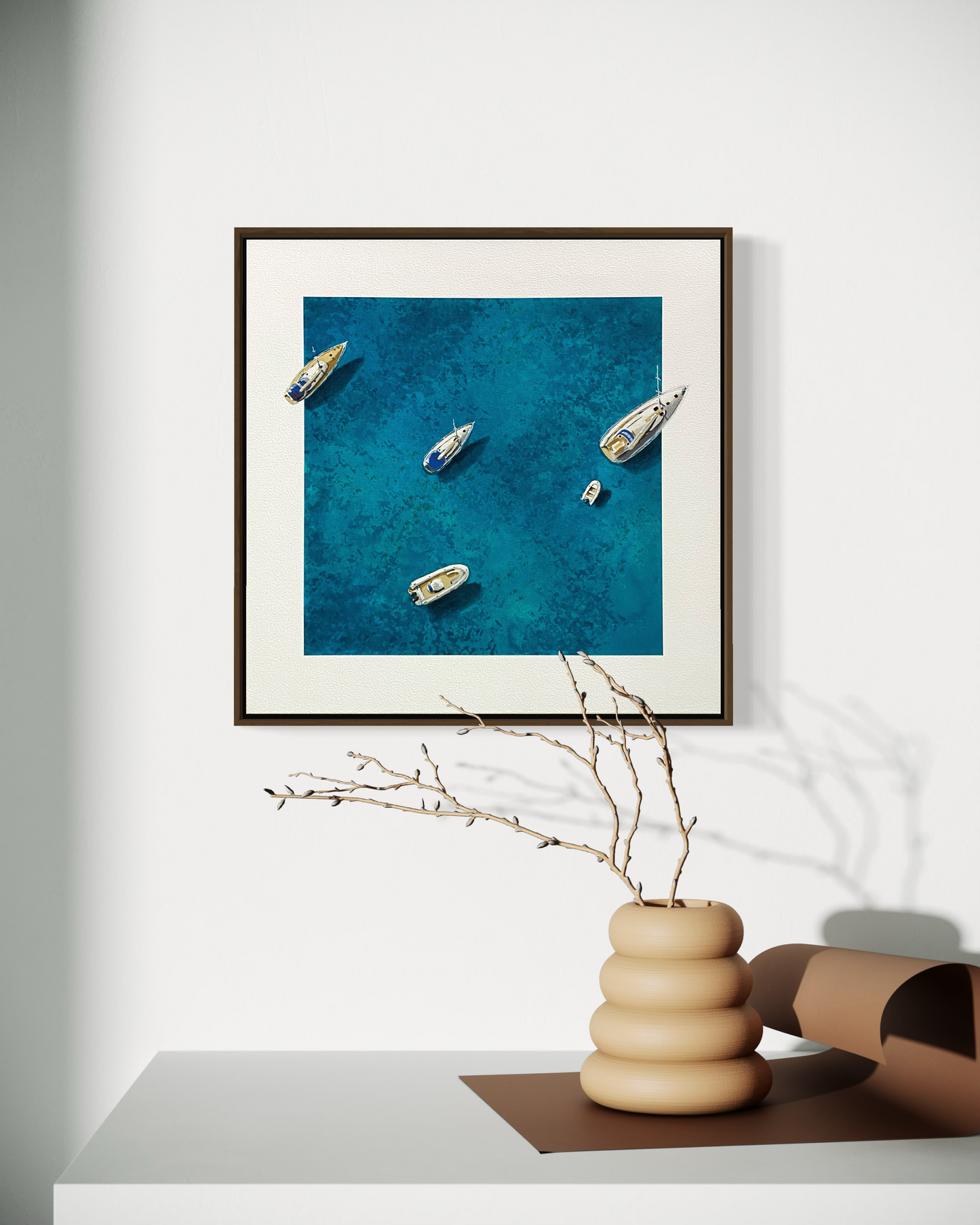Obra de Arte Figurativa - Flutuar - Boats I