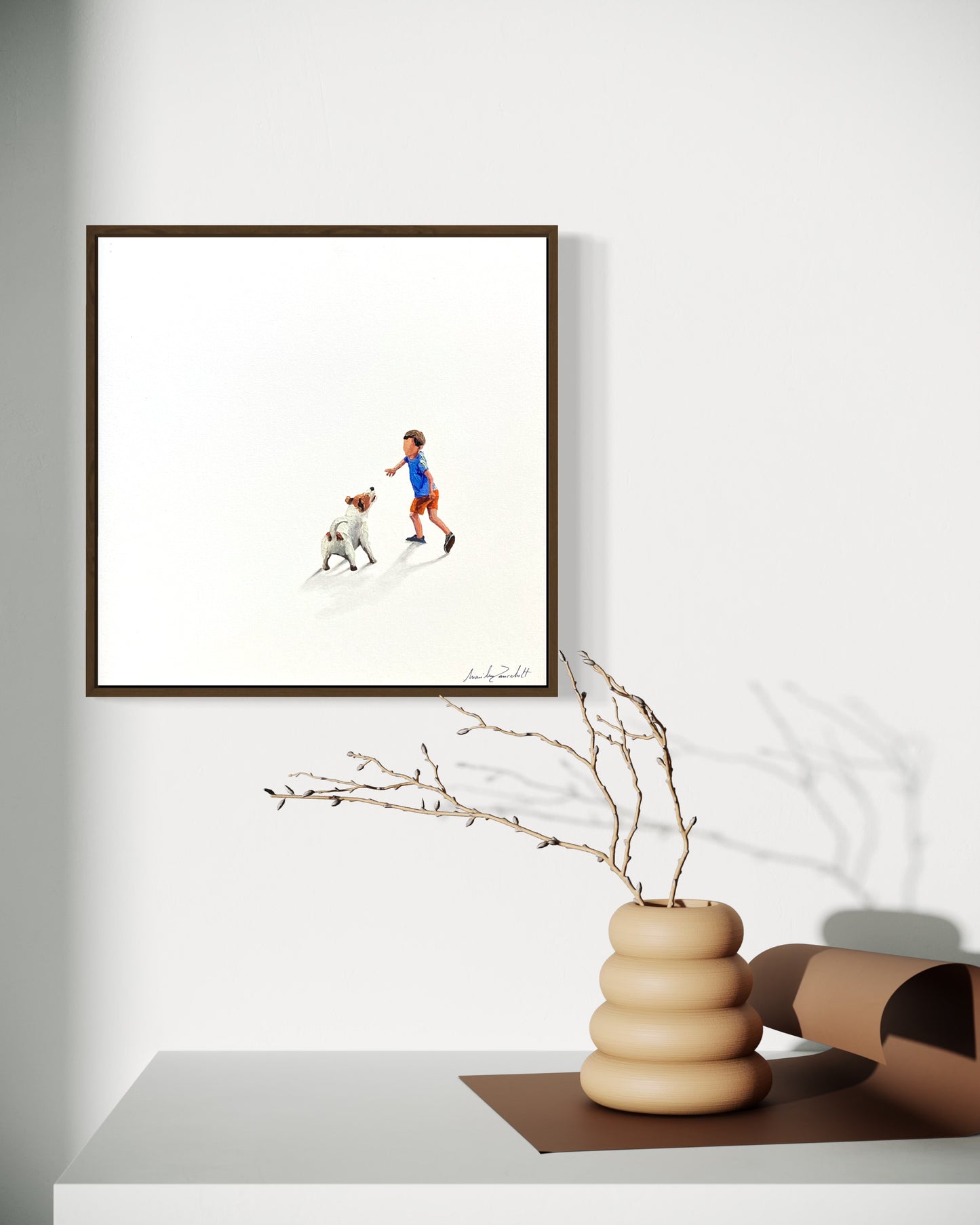 Obra De Arte Minimalista - Brincadeiras - Amigos