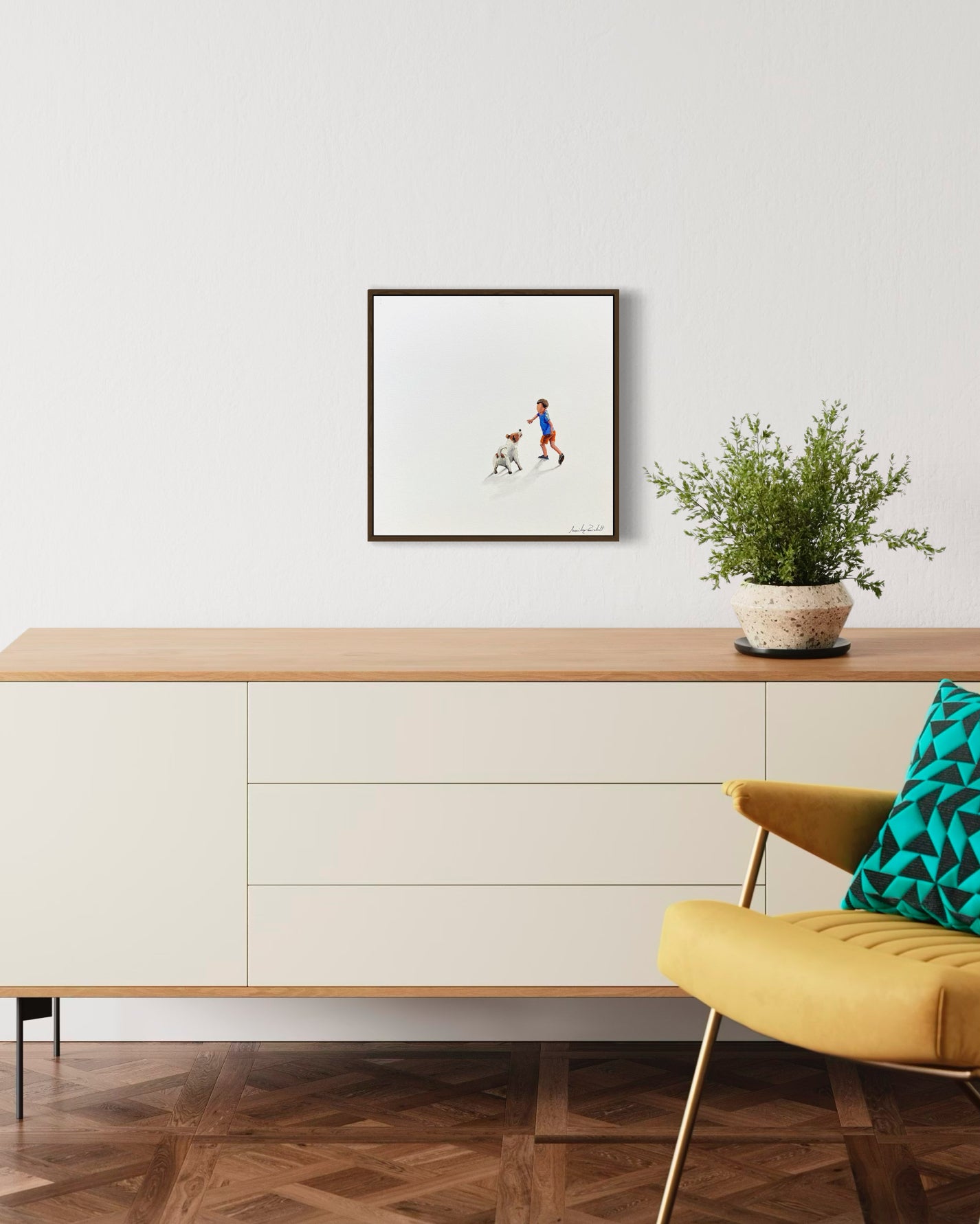 Obra De Arte Minimalista - Brincadeiras - Amigos