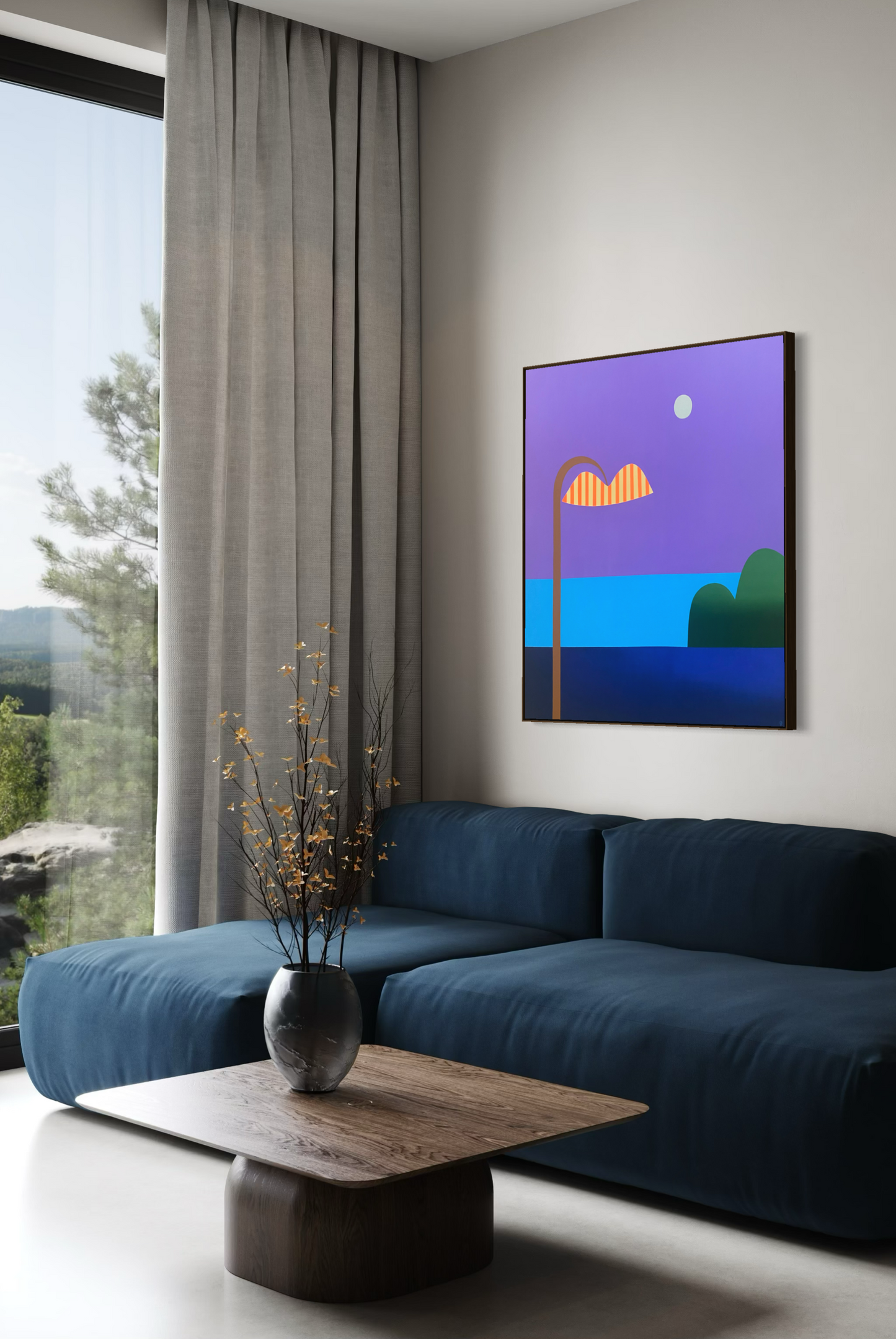 Obra de Arte Figurativa - Céu Violeta