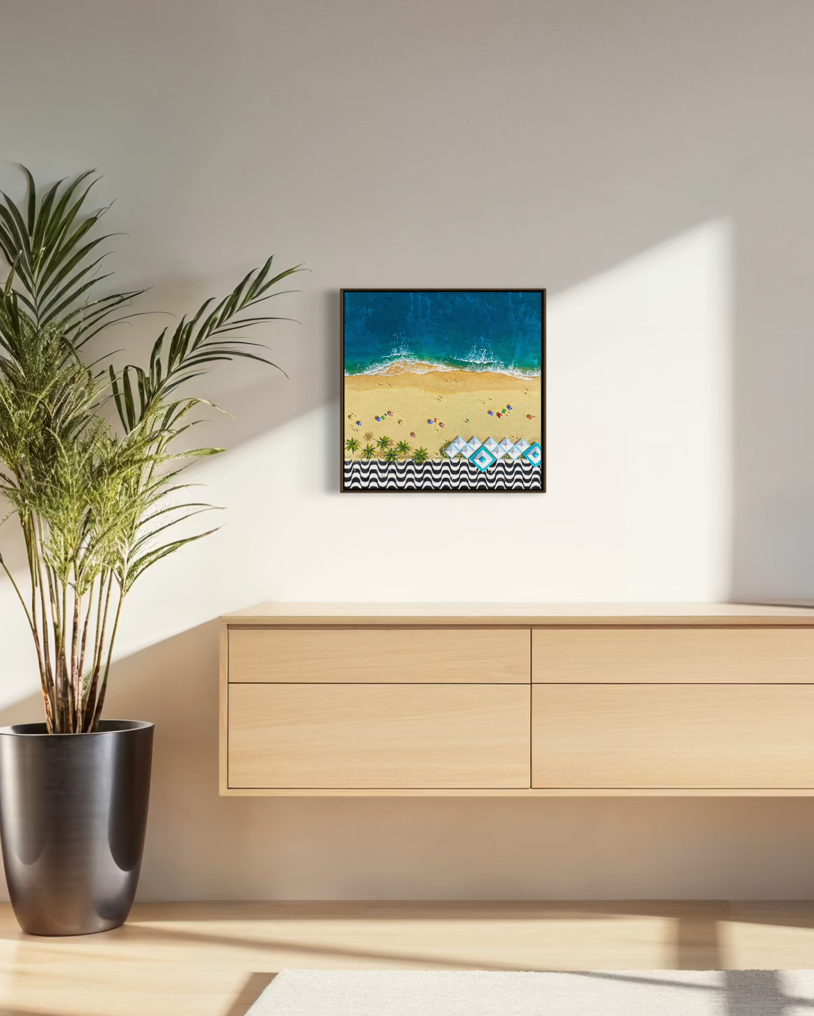 Obra de Arte Figurativa - Flutuar - Copacabana