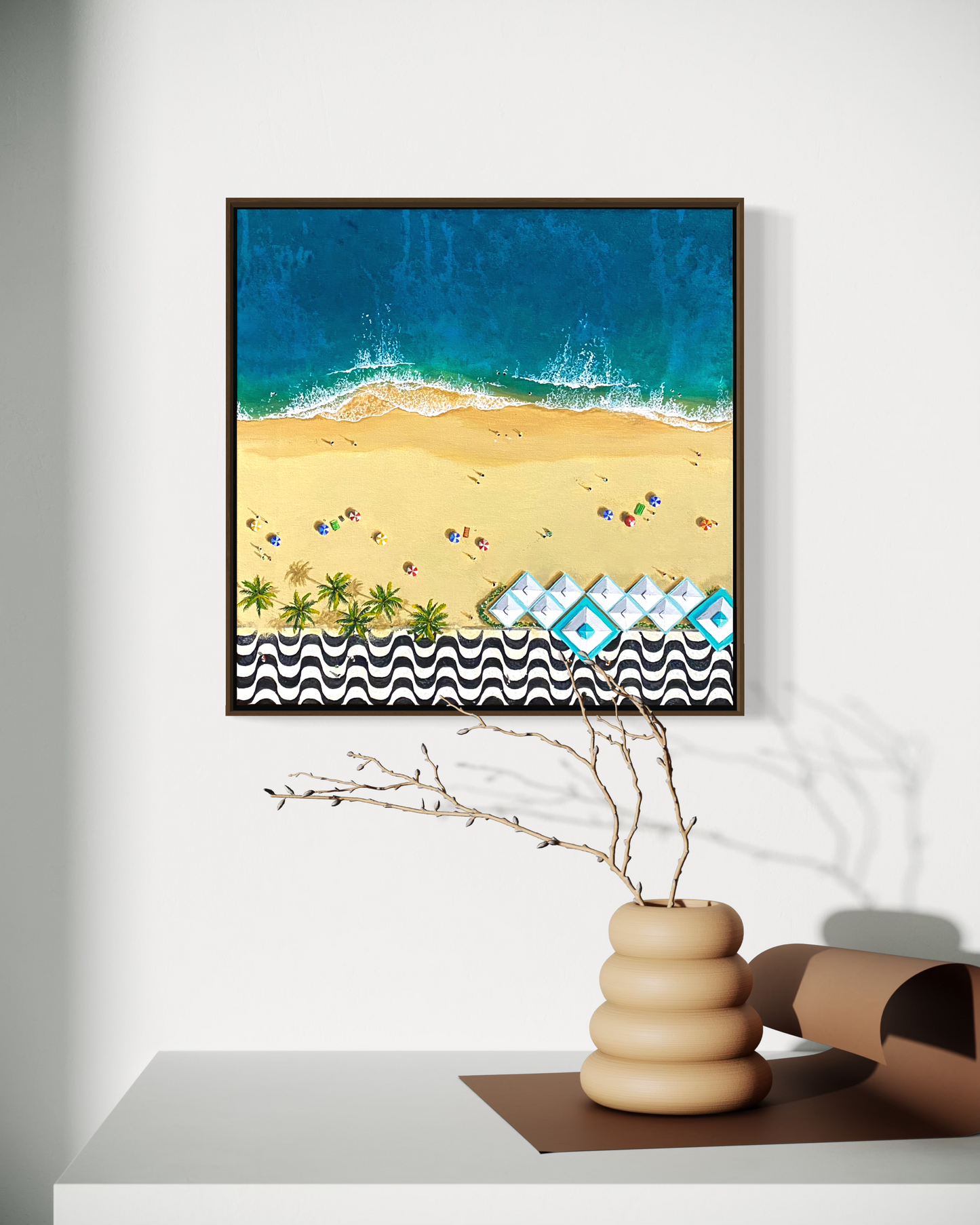Obra de Arte Figurativa - Flutuar - Copacabana