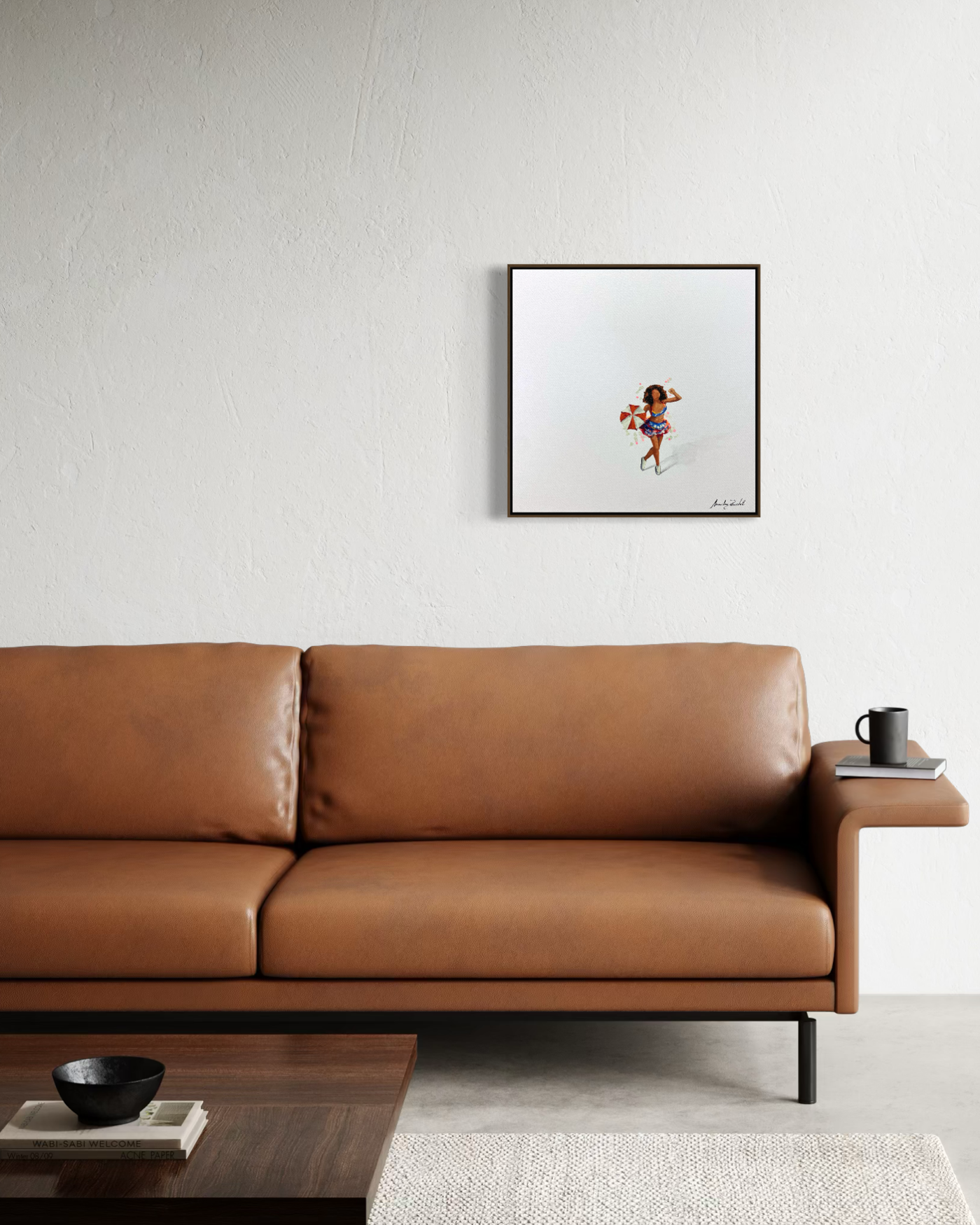 Obra de arte minimalista: racimos de corazones