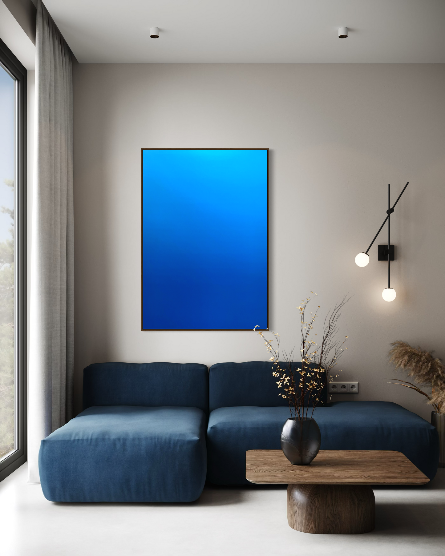 Obra de Arte Abstrata - Degradês - Blue