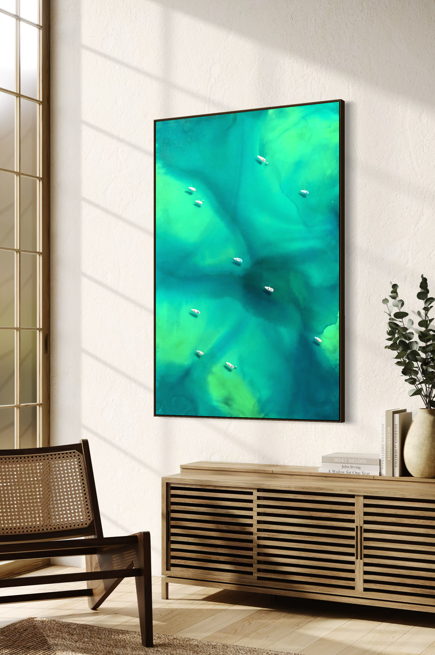 Obra de Arte Figurativa - Flutuar - Emerald I