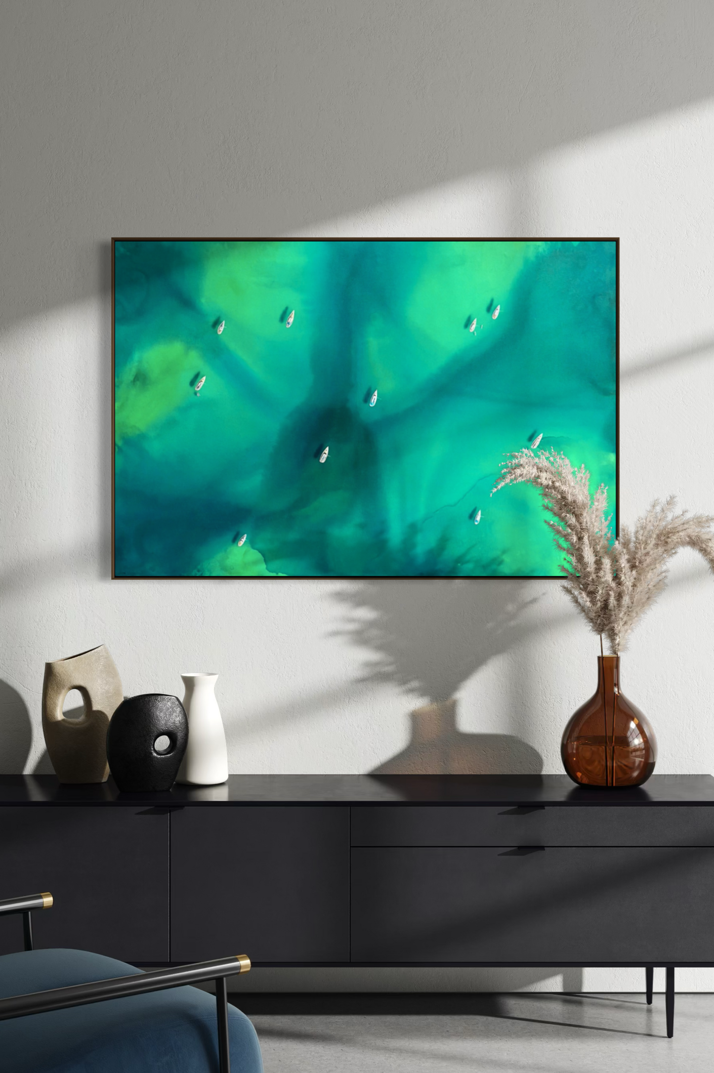 Obra de Arte Figurativa - Flutuar - Emerald I