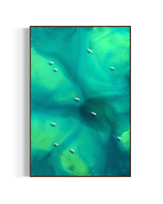 Obra de Arte Figurativa - Flutuar - Emerald I