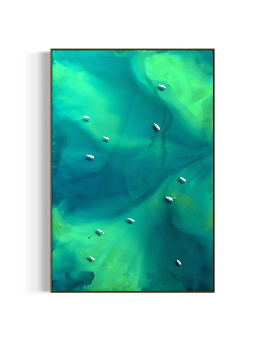Obra de Arte Figurativa - Flutuar - Emerald II