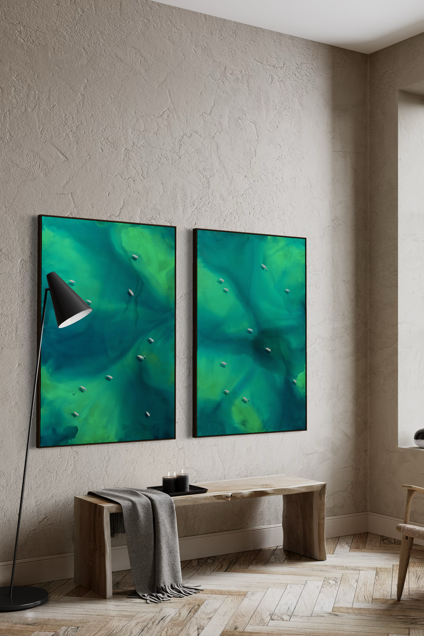 Obra de Arte Figurativa - Flutuar - Emerald I